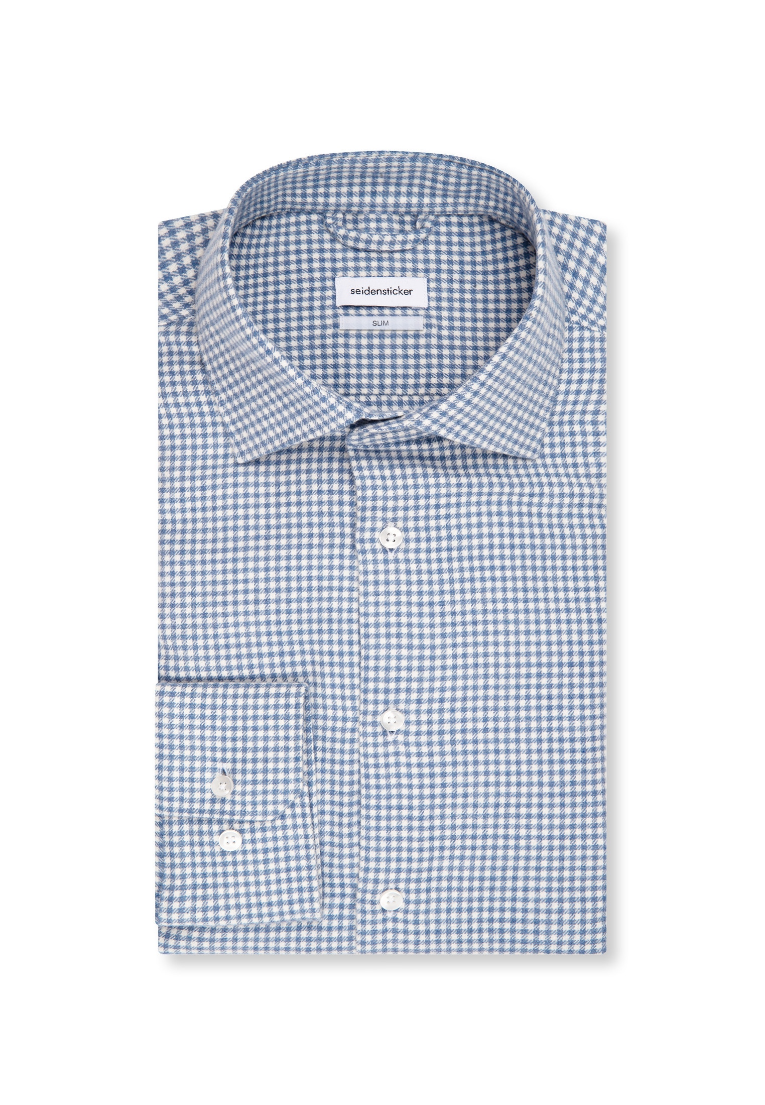 seidensticker Flanellhemd »Slim« Slim Langarm Kentkragen Karo