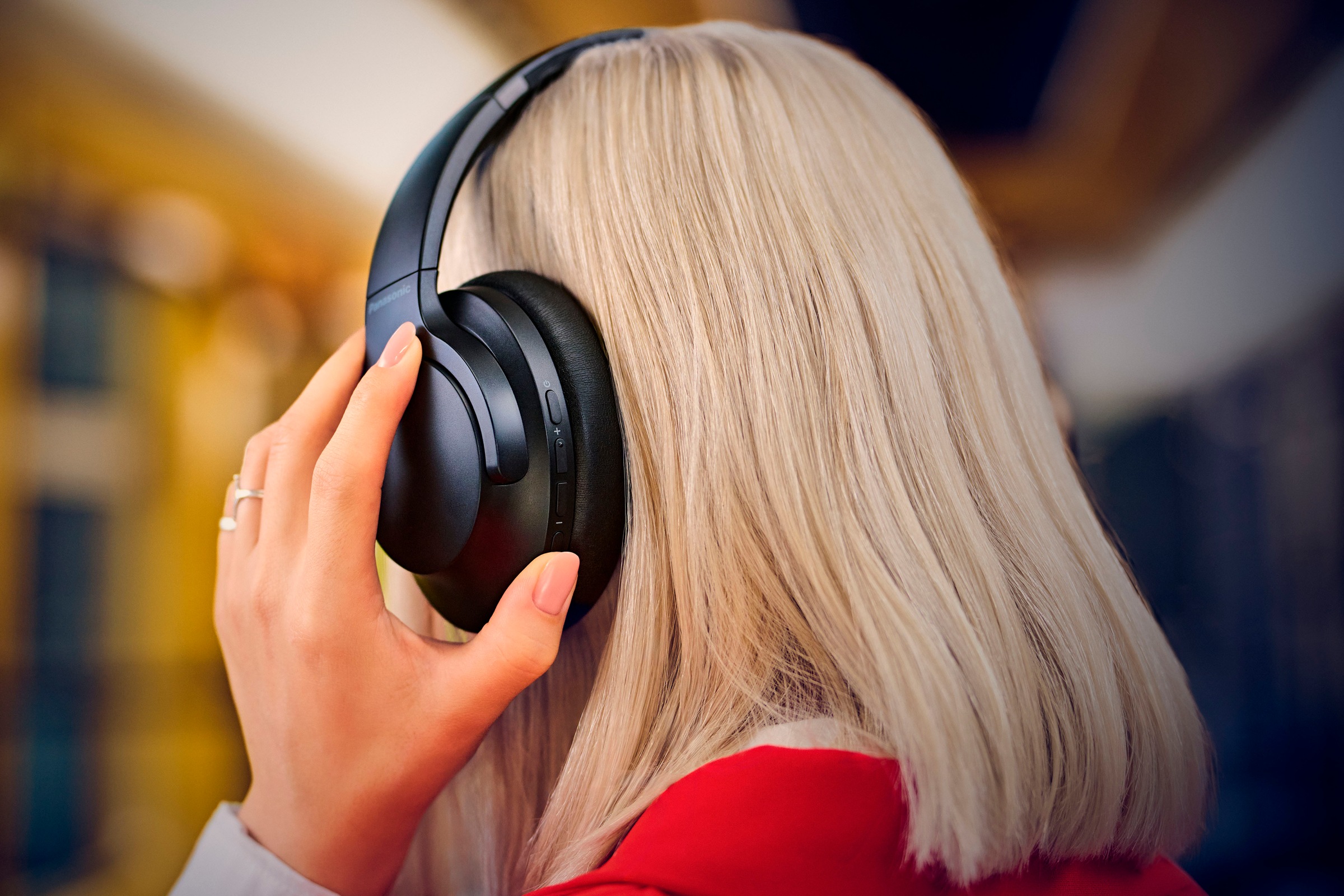 Panasonic Bluetooth-Kopfhörer »RB-HX330B«, A2DP Bluetooth-AVRCP Bluetooth-HFP-Bluetooth, Active Noise Cancelling (ANC)-Freisprechfunktion-Multi-Point-Verbindung-Sprachsteuerung-kompatibel mit Siri