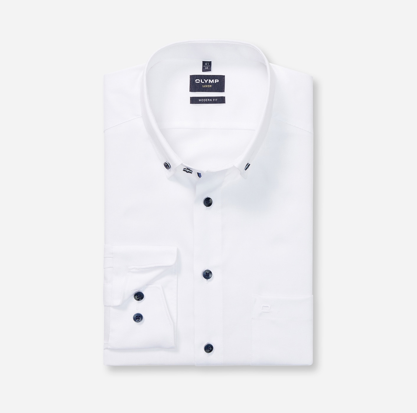 OLYMP Langarmhemd »Luxor«, modern fit, Businesshemd, Button-down-Kragen