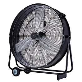 be cool Windmaschine »Industrie-Windmaschine 75cm BCIWM75CM schwarz«, fahrbarer, Vollkupfermotor, Aluminium-Rotor, Spinnennetz-Schutzgitter
