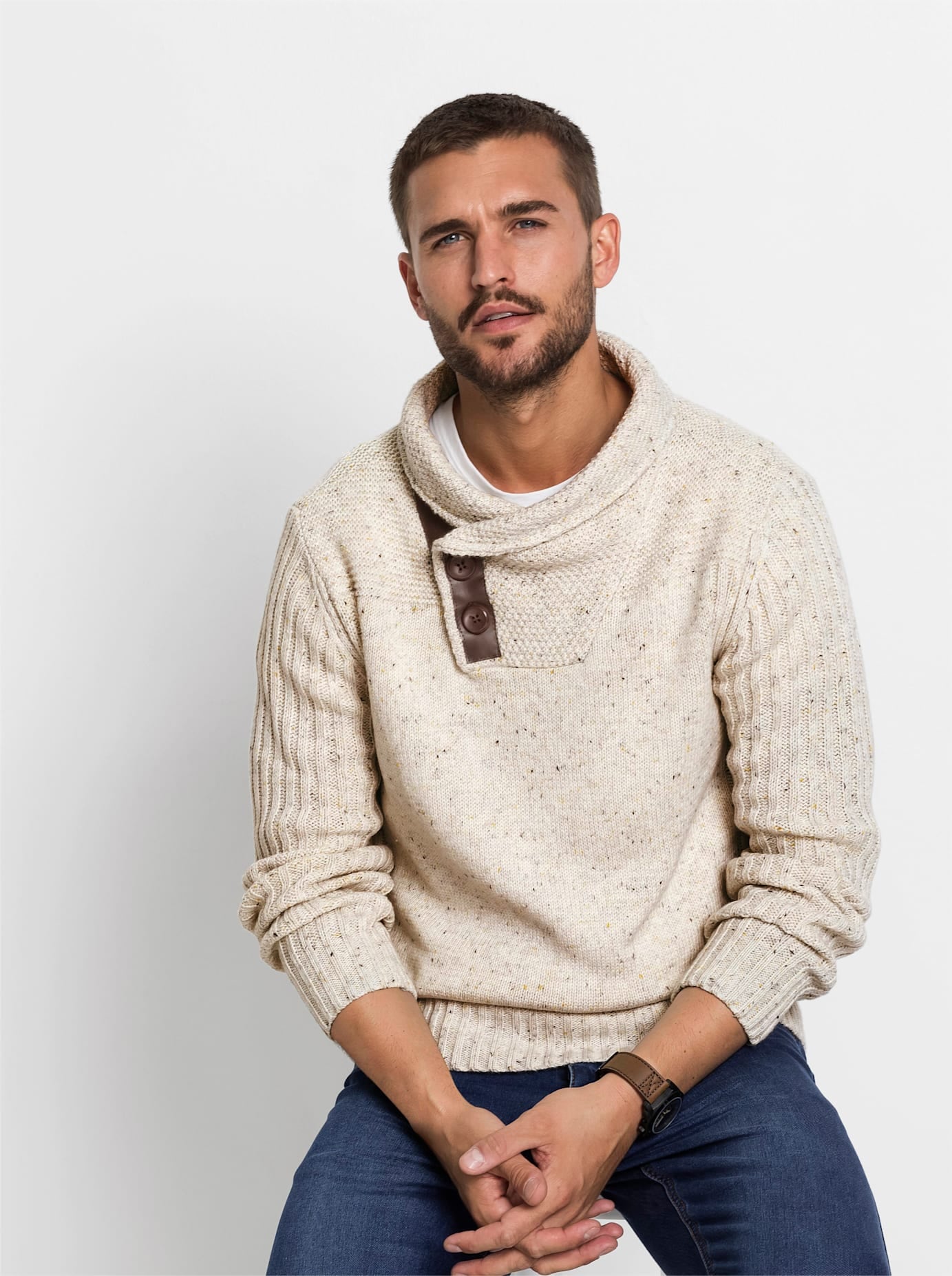 Marco Donati Schalkragenpullover »Pullover«