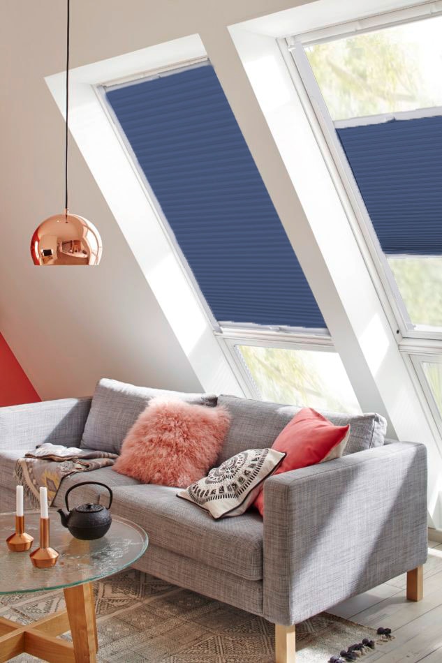 sunlines Dachfensterplissee »StartUp Style Honeycomb abdunkelnd, mit bei VD«, kaufen verspannt, Führungsschienen OTTO