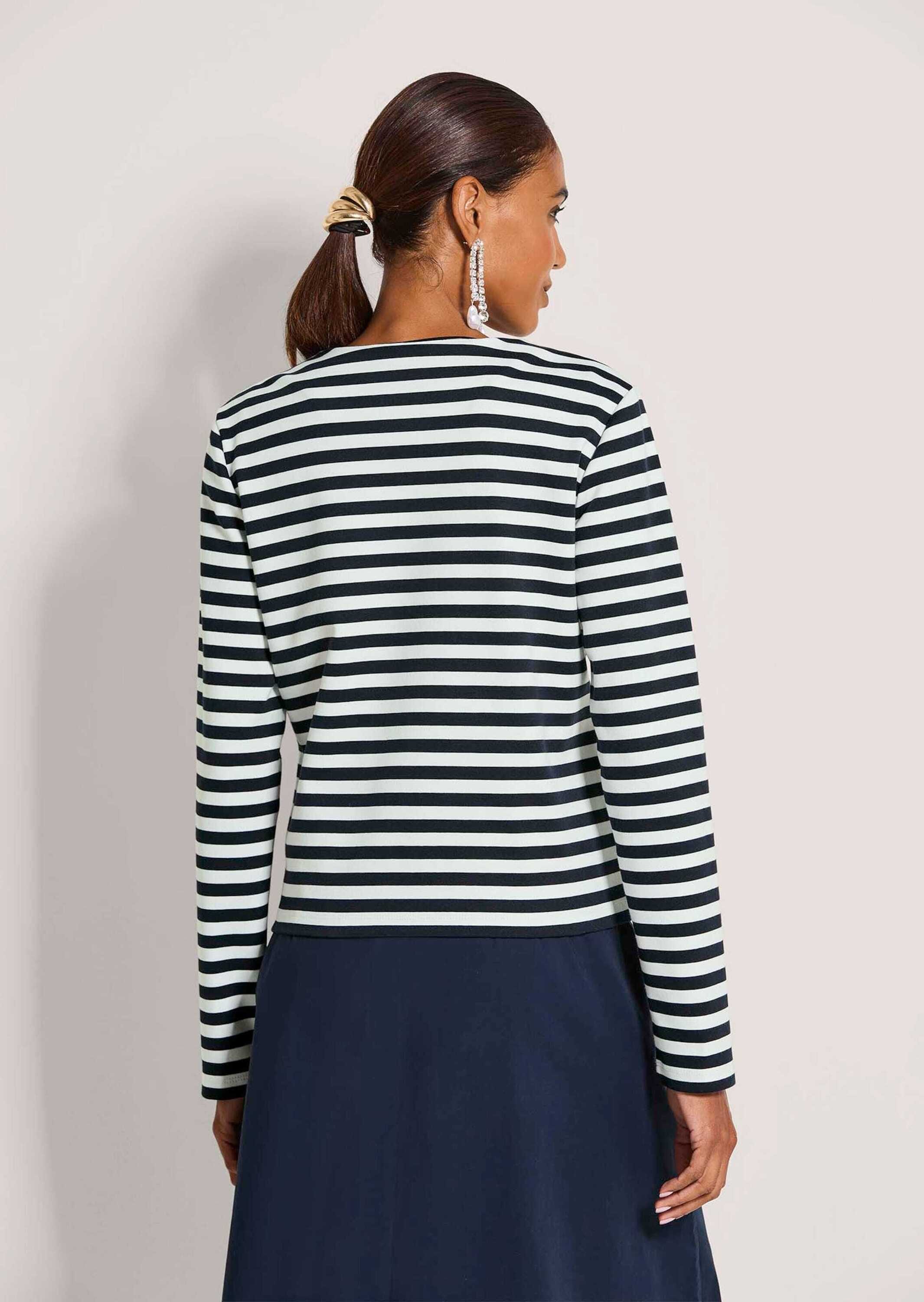 MADELEINE Langarmshirt »Shirtblazer Maritimer Blazer im Streifenlook, Langarm« Maritimer Streifenlook