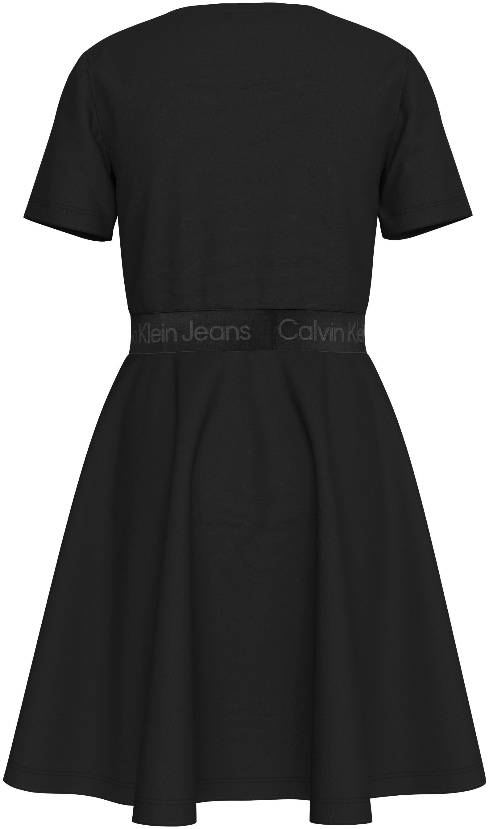 Calvin Klein Jeans Jerseykleid »PUNTO TAPE FIT FLARE SS DRESS«, für Kinder bis 16 Jahre