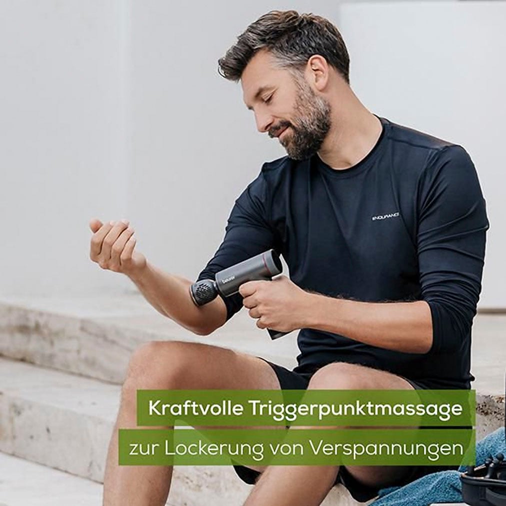 BEURER Massagepistole »MG 195 Hot & Cold, mit Wärme- und Kältefunktion«, Kraftvolle Triggerpunktmassage gegen Verspannungen und Schwellungen
