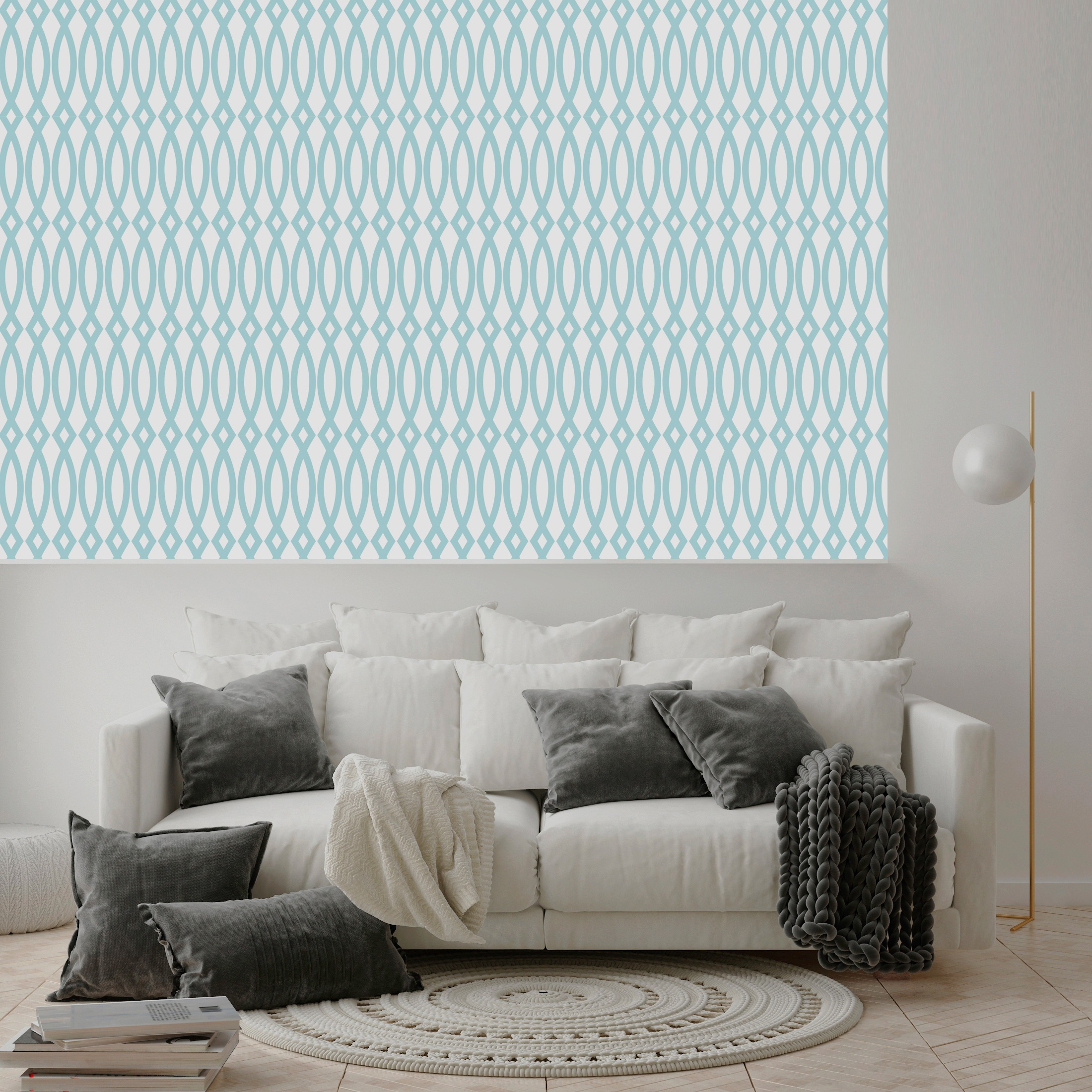 queence Vinyltapete »Helge« Farbverlauf | abstrakt | bedruckt | gemustert glatt 90x250cm, selbstklebend, kinderleichte Anbringung, , Sticker