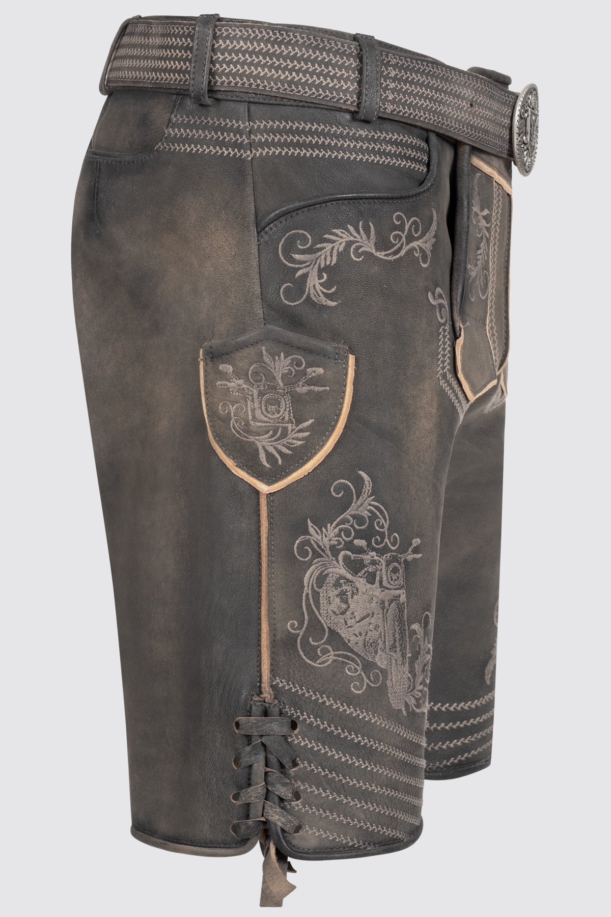 Krüger Lederhose »Lederhose Zac mit Gürtel«