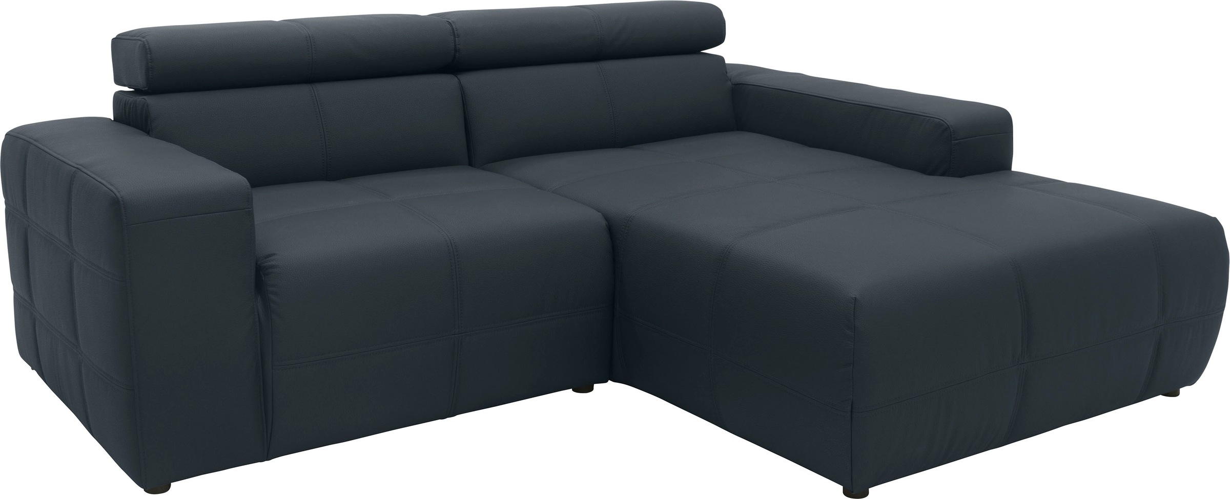 DOMO collection Ecksofa »Brandon B/T/H: 214/100/80 cm, L-Form«, Mit Kopfteilverstellung, auch in Leder und Cord, L-Form