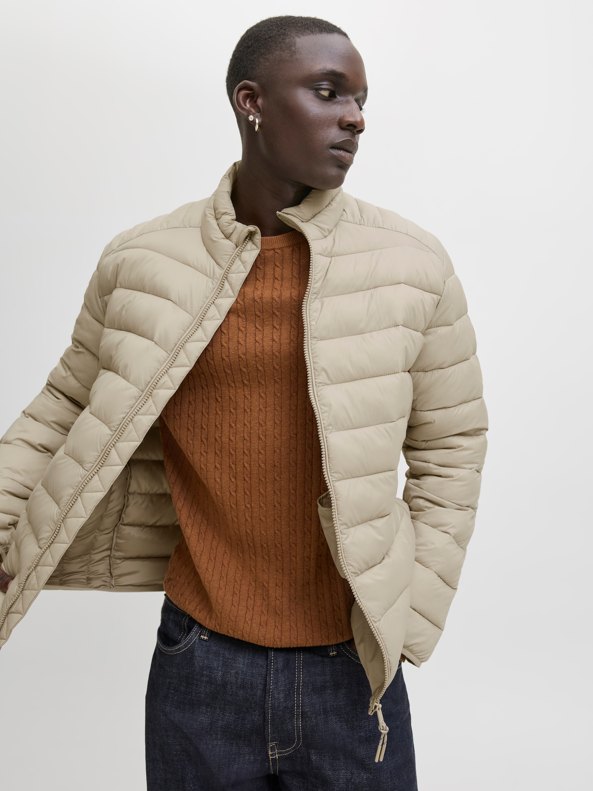 Jack & Jones Steppjacke »JJEBRADLEY LIGHT PUFFER COLLAR NOOS«, ohne Kapuze