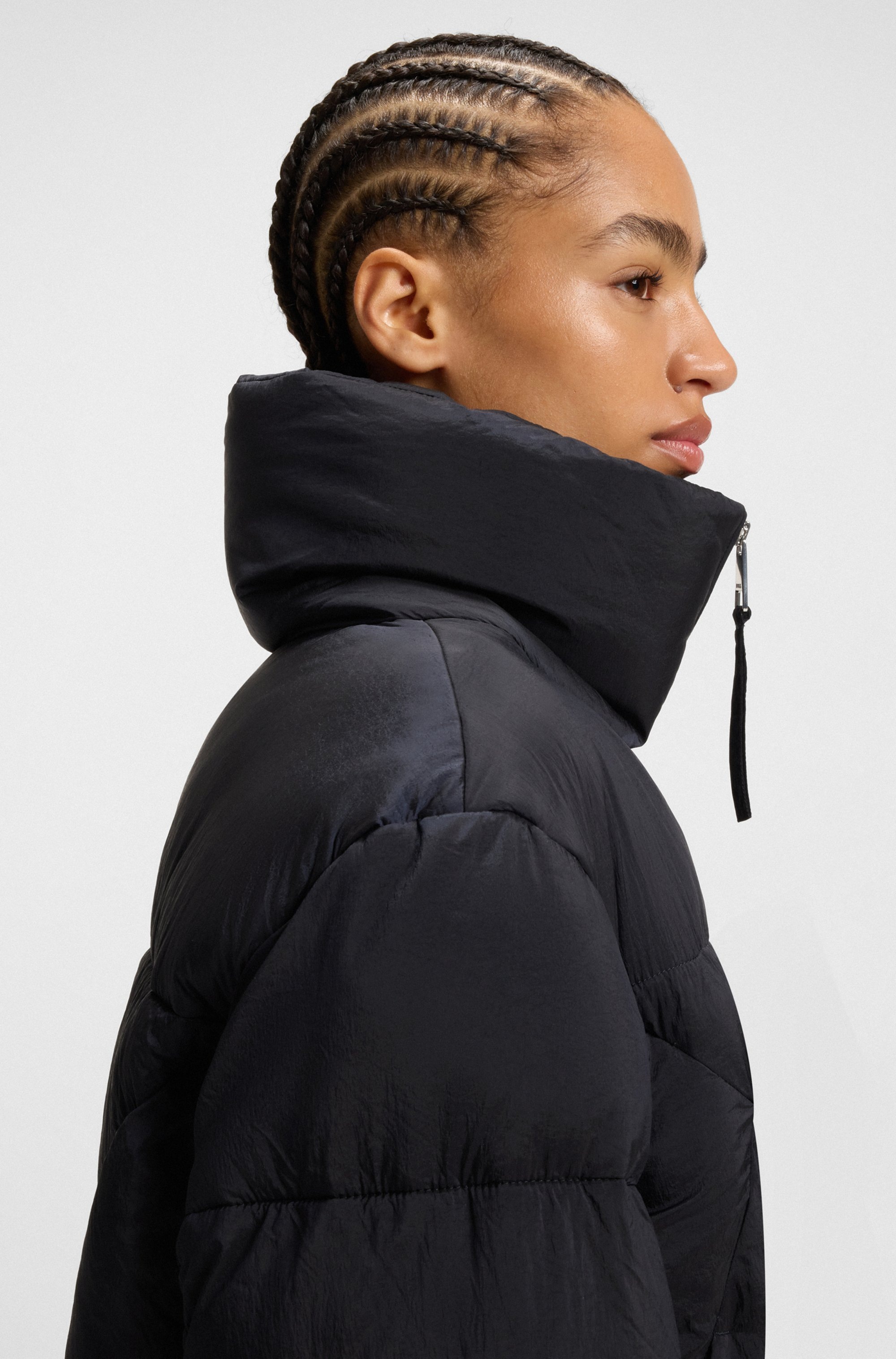 BOSS ORANGE Steppjacke »Padilena Premium Damenmode«, Regular Fit mit Stehkragen, gefütterte Taschen