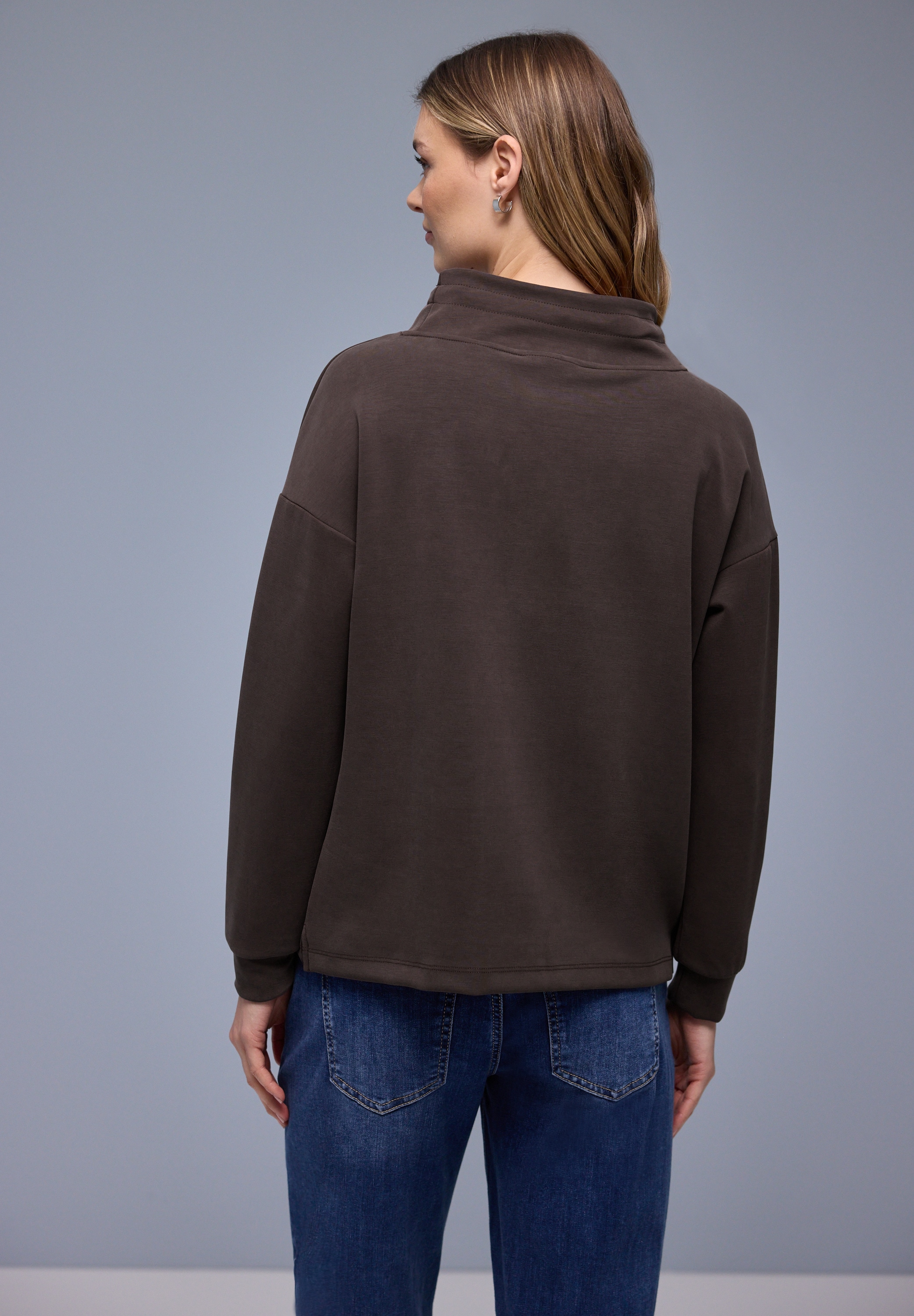 STREET ONE Sweatshirt , mit Stehkragen und Kordelzug
