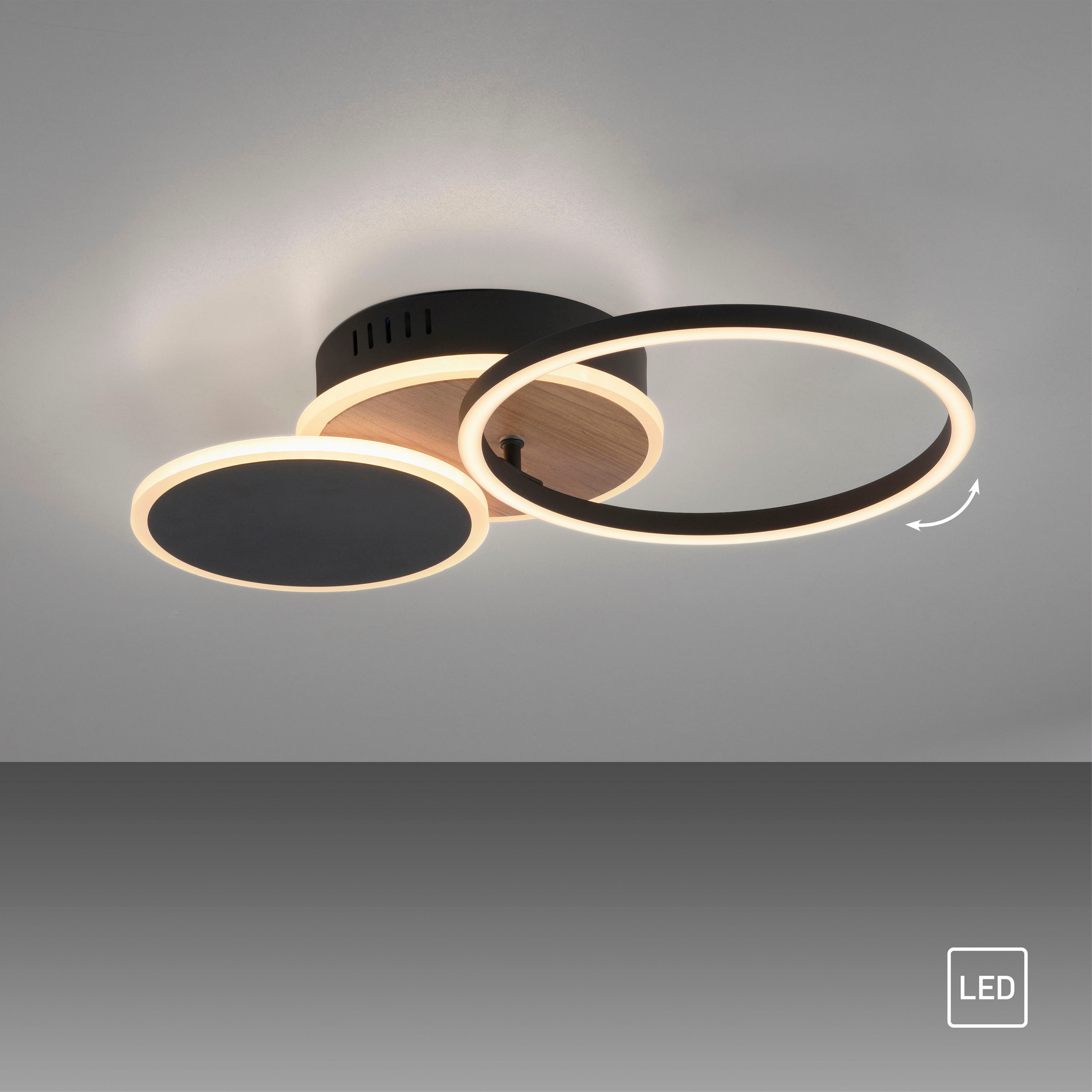 JUST LIGHT Deckenleuchte »SEVENT«, 1 flammig, Leuchtmittel LED-Board | LED fest integriert, LED