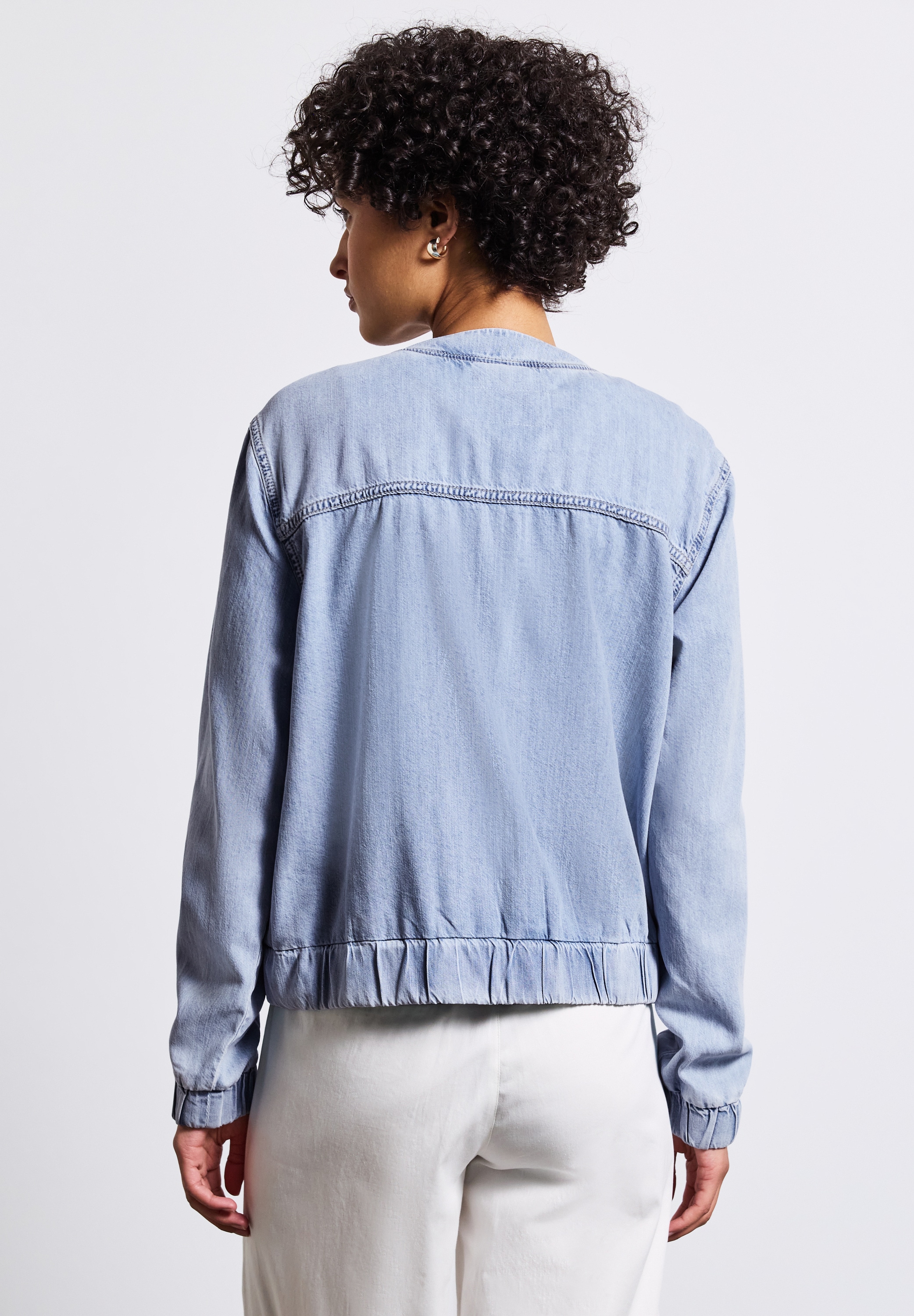 STREET ONE Blouson, ohne Kapuze, Jeans/Denim mit seitlichen Taschen