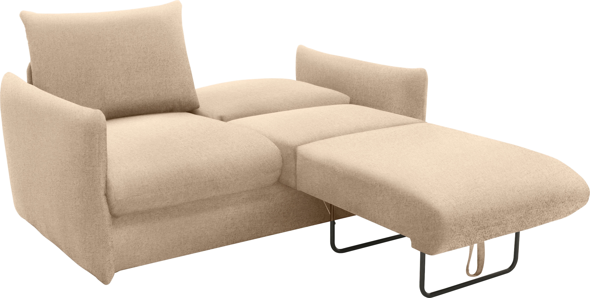 DOMO collection Schlafsofa »700023 Schlaffunktion, Federkern, 2-Sitzer, stabile Liegefläche«, Sitzflächen einzeln ausklappbar zum Schlafen, Relaxen und Entspannen