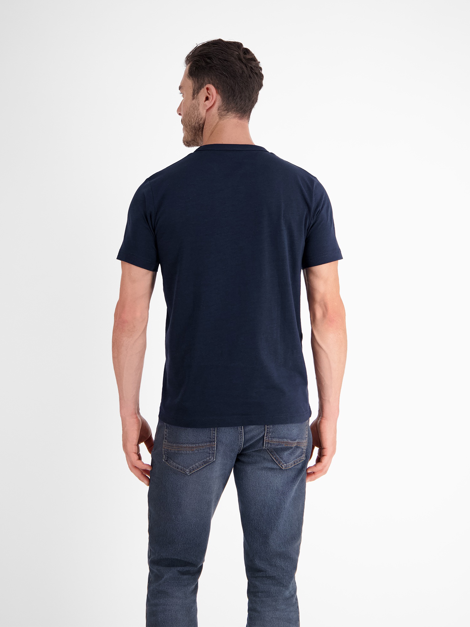 LERROS T-Shirt »LERROS Unifarbenes T-Shirt mit Print«