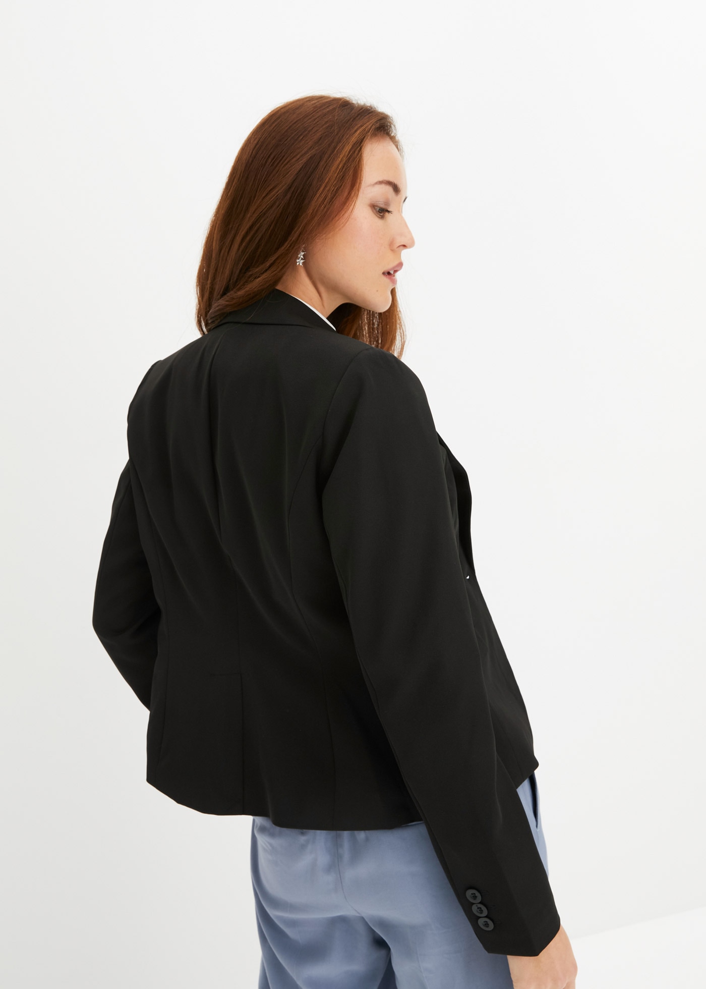 bonprix Kurzblazer »Kurzblazer« eleganter Stil, Slim Fit, aus Polyester und Elasthan