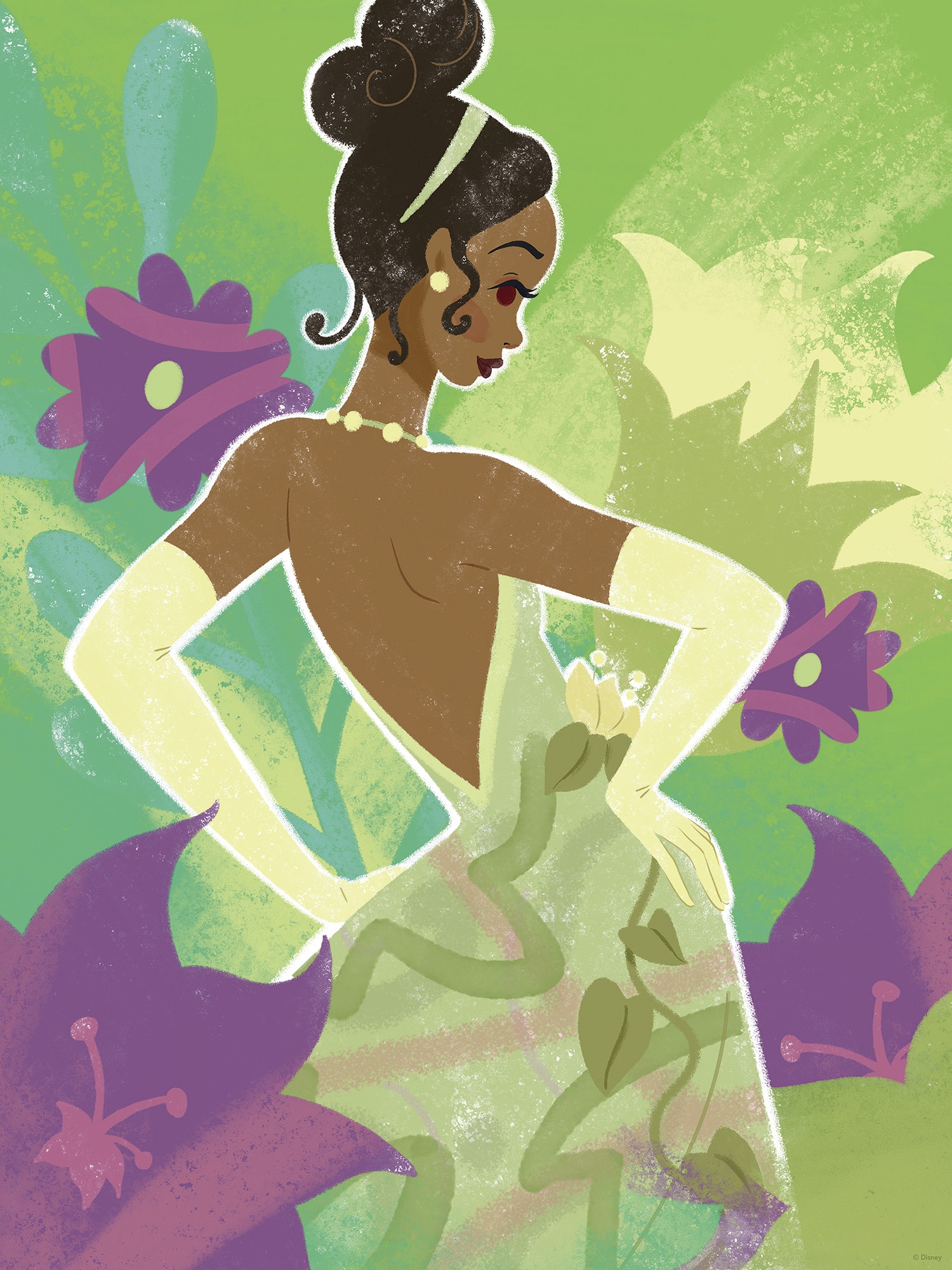 Komar Wandbild »Disney Princess Tiana in Green«, Disney, (Set, 1 St.), 30 x 40 cm (Breite x Höhe) - Kinderzimmer, Dekoration