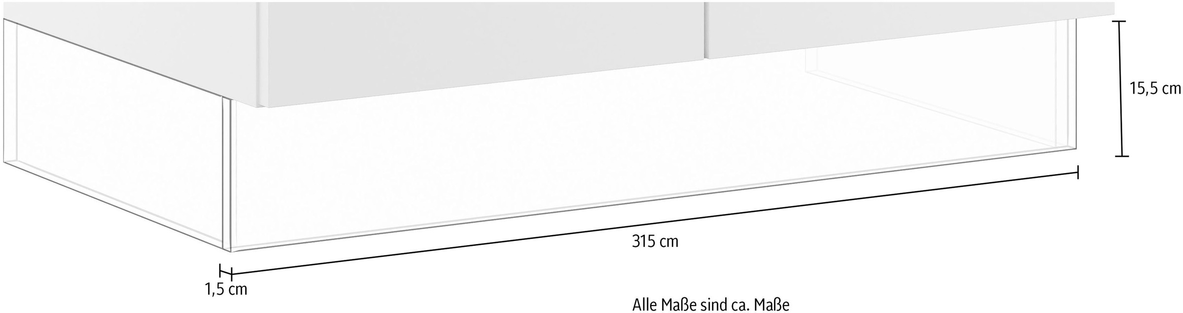 IMPULS KÜCHEN Sockelblende »passend zu allen Artikeln von Impuls Küchen«, in drei Breiten 105/210/315 cm; 15,5cm hoch