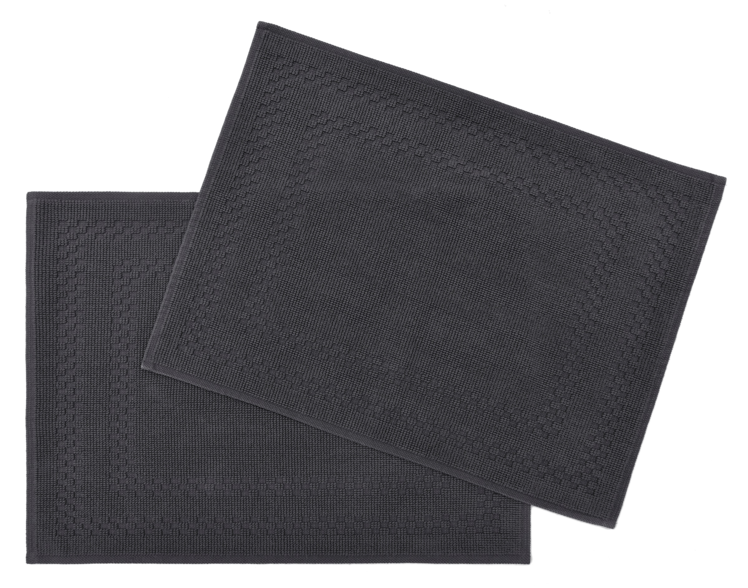 OTTO home Badematte »Regona, 2 tlg. Hotelmatten-Set, 50x70 cm« Höhe 5 mm rutschhemmend beschichtet schnell trocknend 2-teiliges Set, einfarbig, Badematten Set, 100% Baumwolle
