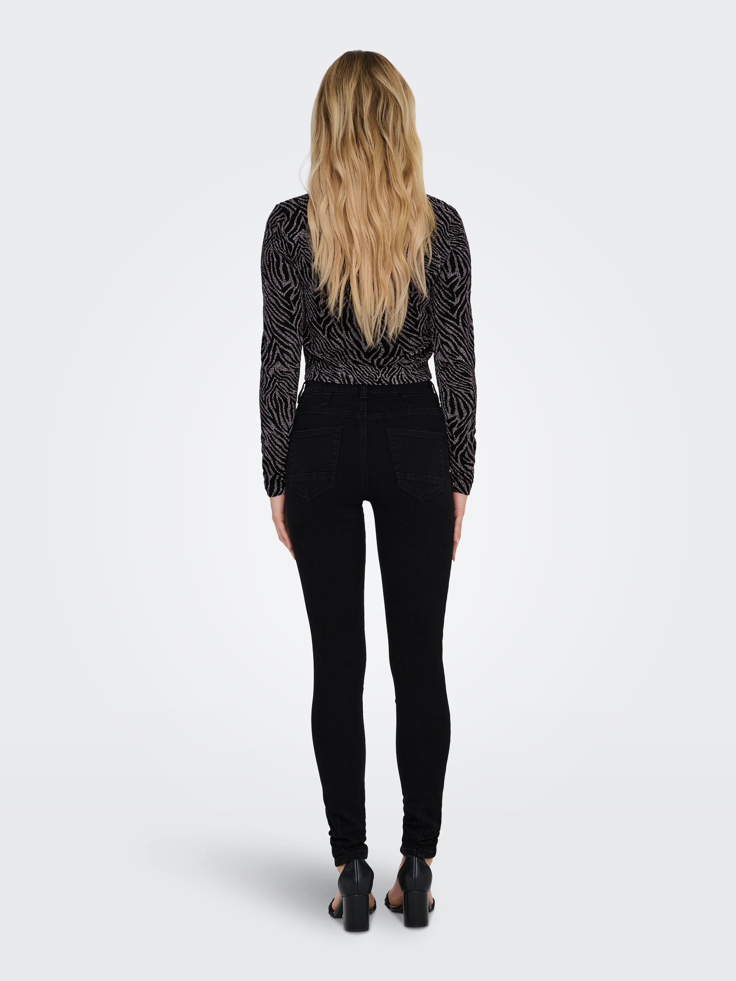ONLY Skinny-fit-Jeans »ONLHUSH MID WAIST SK BIKER COIN DNM MAS«
