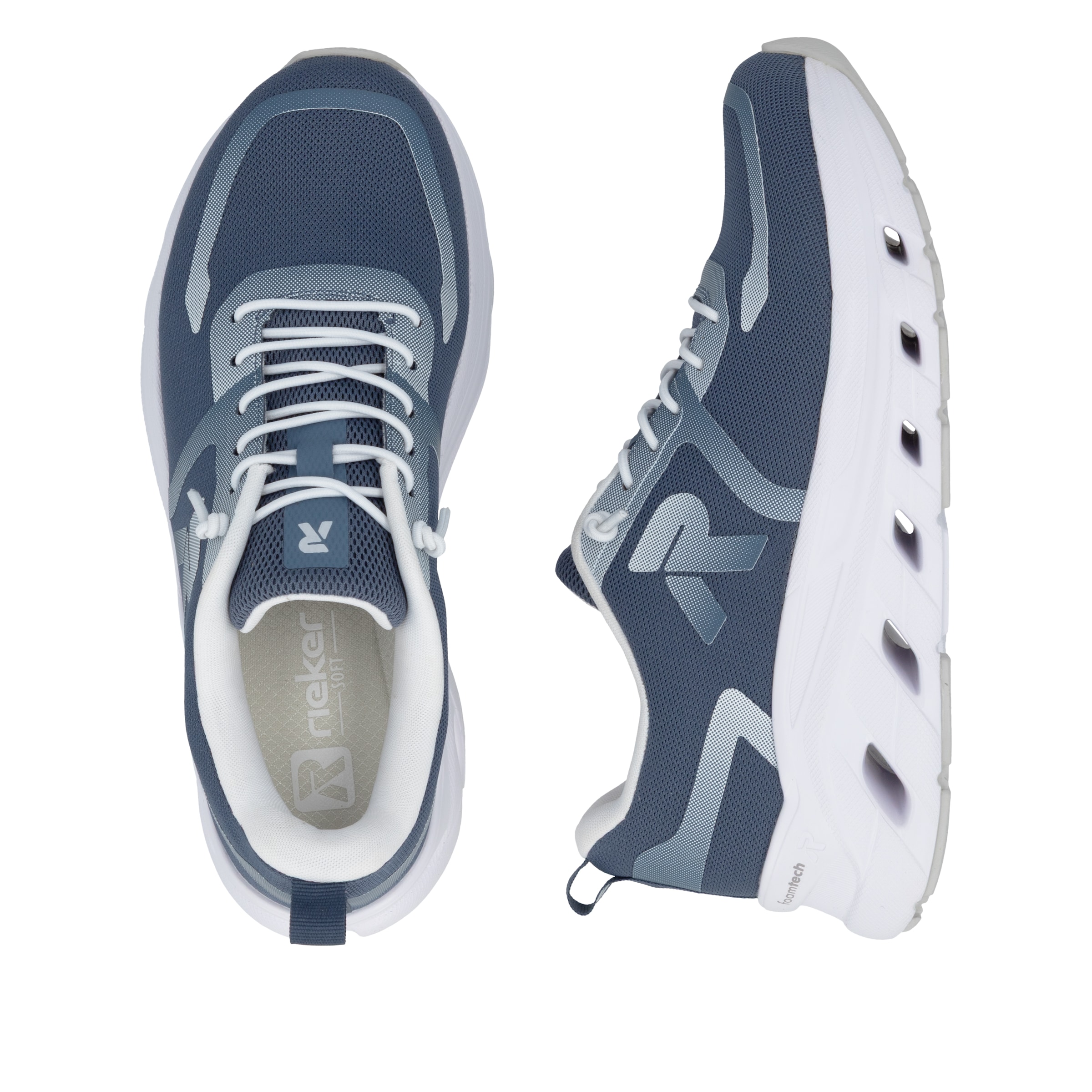 RIEKER Sport Slip-On Sneaker  Schlupfschuh, Freizeitsneaker, Halbschuh mit softem Schaftrand