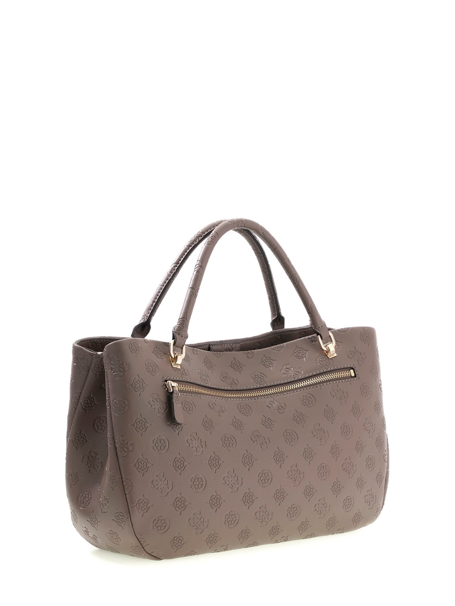 Guess Umhängetasche »CARMELLA GIRLFRIEND SATCHEL« Damen Handtasche mit abnehmbarem Schlüsselanhäner