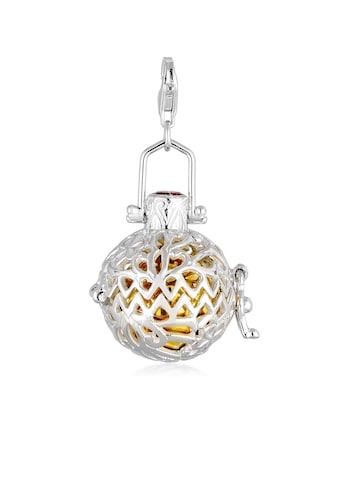 Nenalina Charm-Einhänger »Klangkugel Ornament Granat Romantik 925 Silber« kaufen