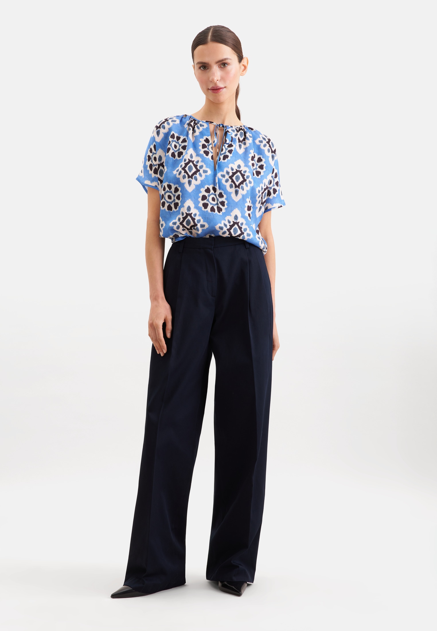 seidensticker Klassische Bluse Tunika Druck