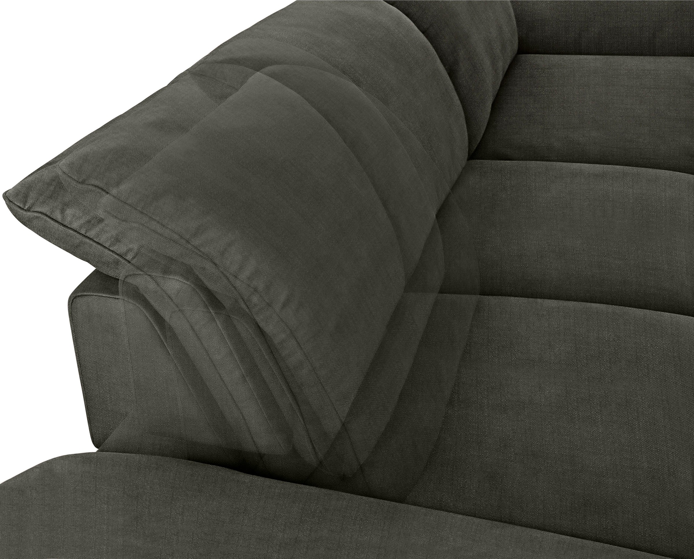 W.SCHILLIG Ecksofa »enjoy&MORE, Designsofa, bequem, zeitlos und elegant, L-Form« Sitztiefenverstellung, Füße schwarz pulverbeschichtet, Breite 340 cm
