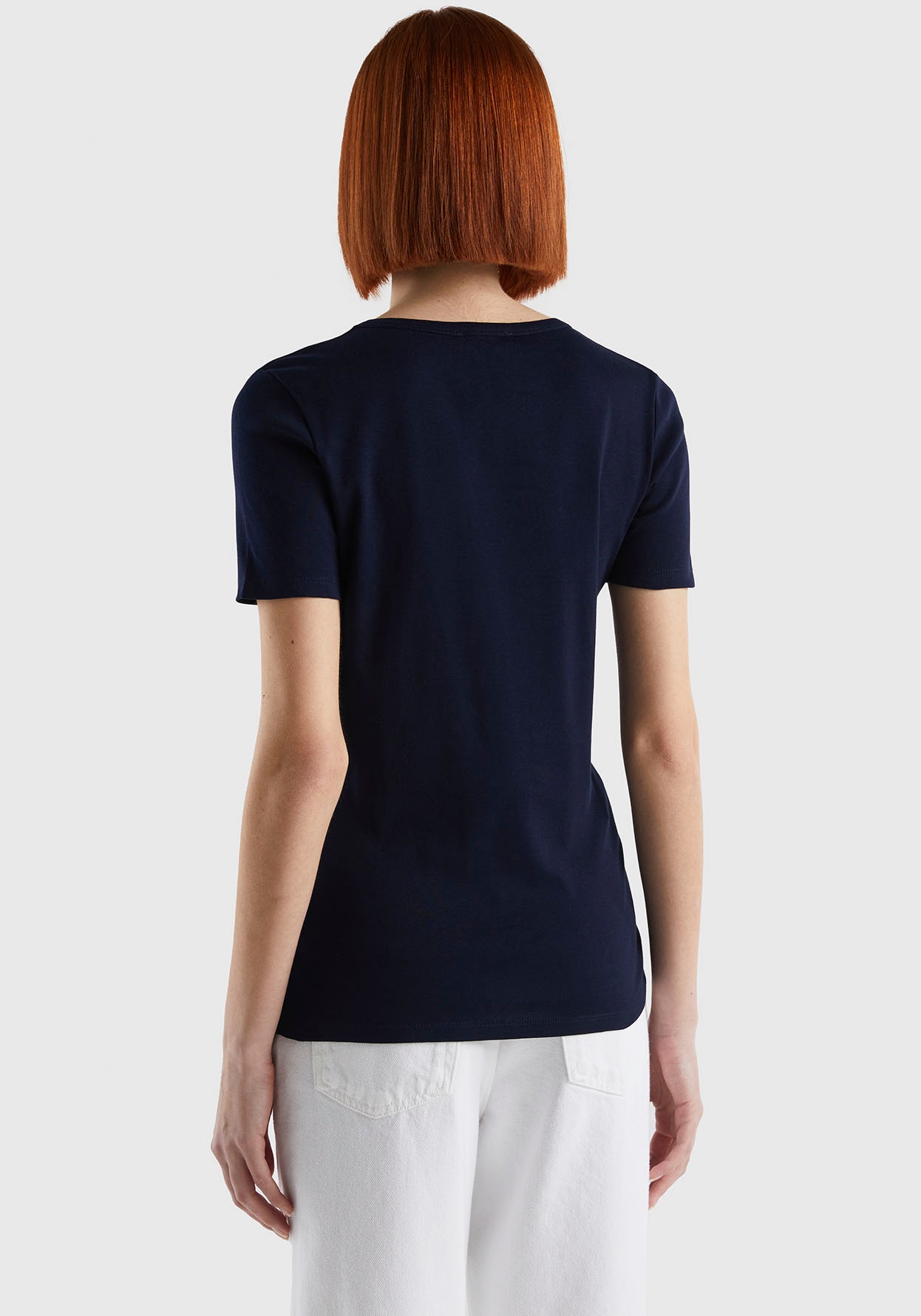 United Colors of Benetton T-Shirt, (1 tlg.), mit glitzerndem Druck
