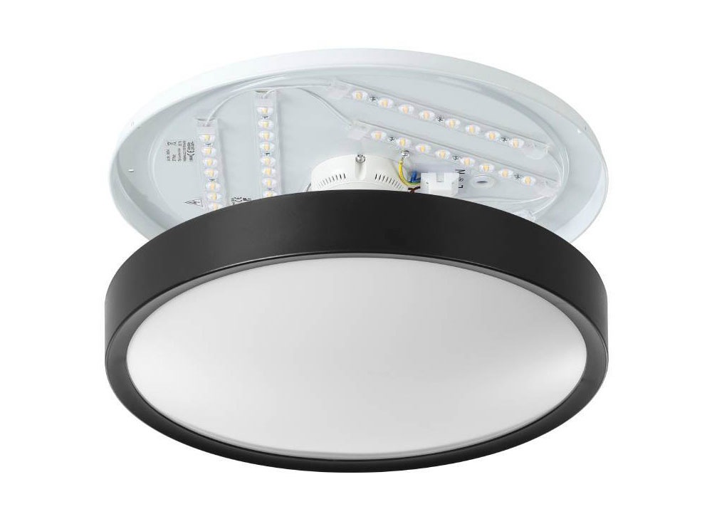 EGLO Deckenleuchte »MUSURITA« LED-Modul 1 Stk. Warmweiß Deckenlampe, Wohnzimmer, Stahl, Kunststoff, Ø 44 cm