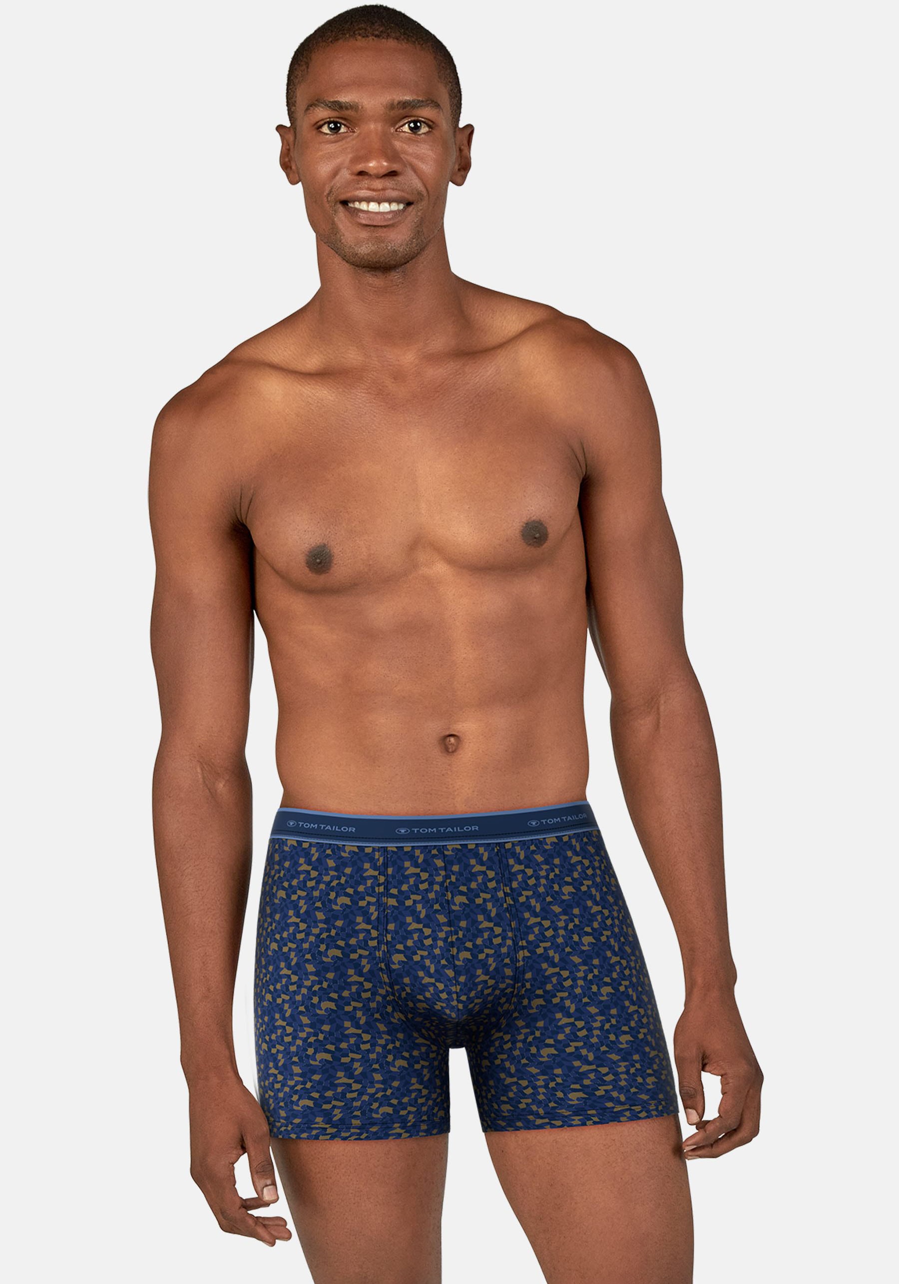 TOM TAILOR Langer Boxer, (2er-Pack), mit Logobund