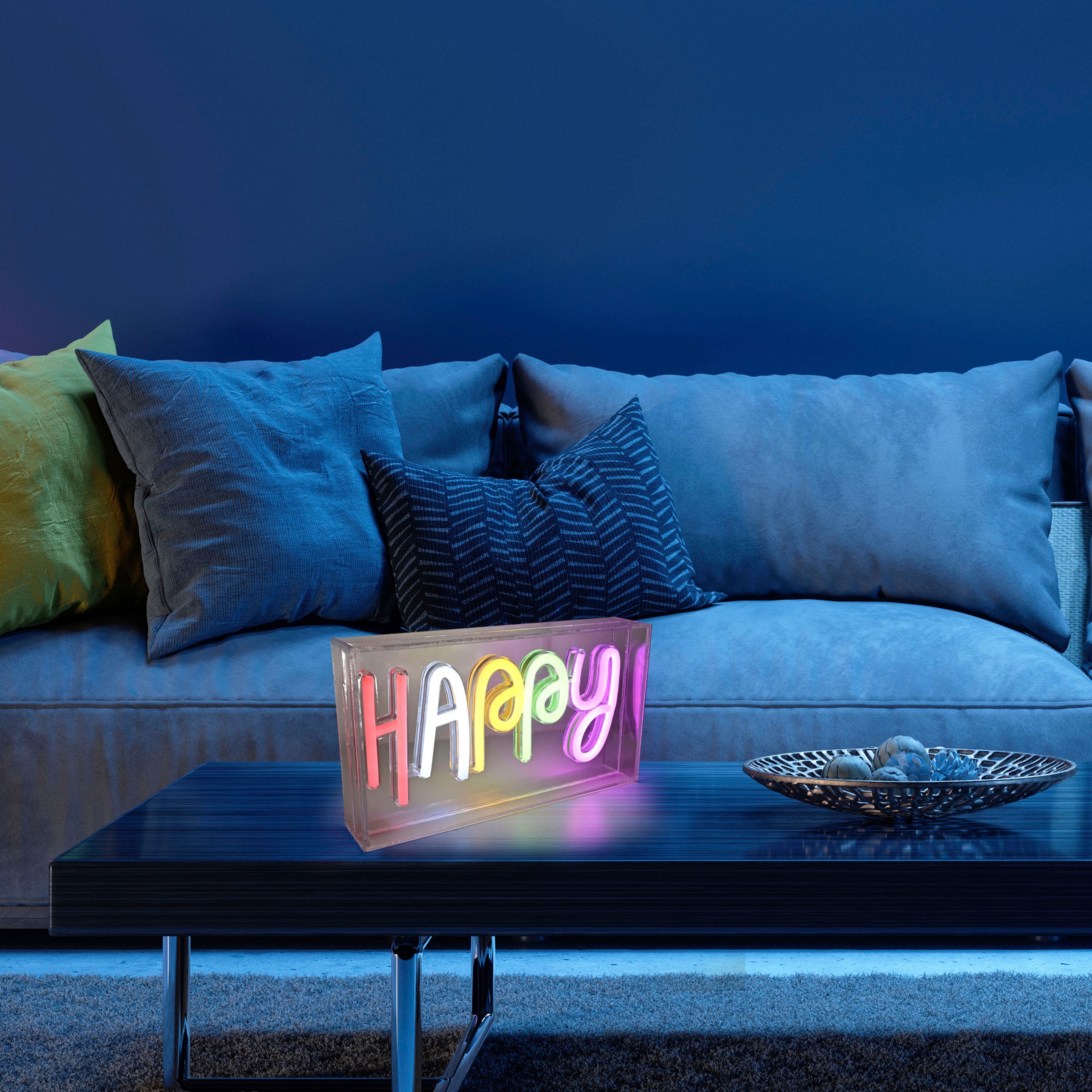 JUST LIGHT LED Wandleuchte »NEON-HAPPY«, 1 flammig, Leuchtmittel LED-Board | LED fest integriert