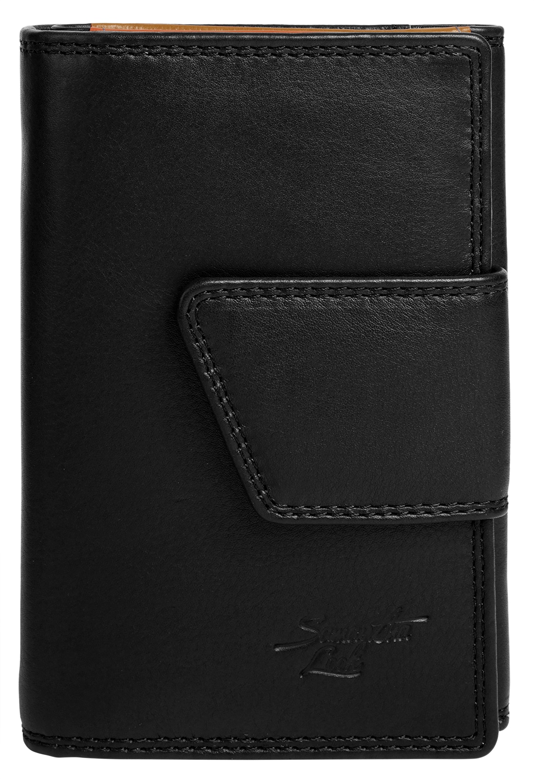 Samantha Look Damen Geldbörse echt Leder in schwarz