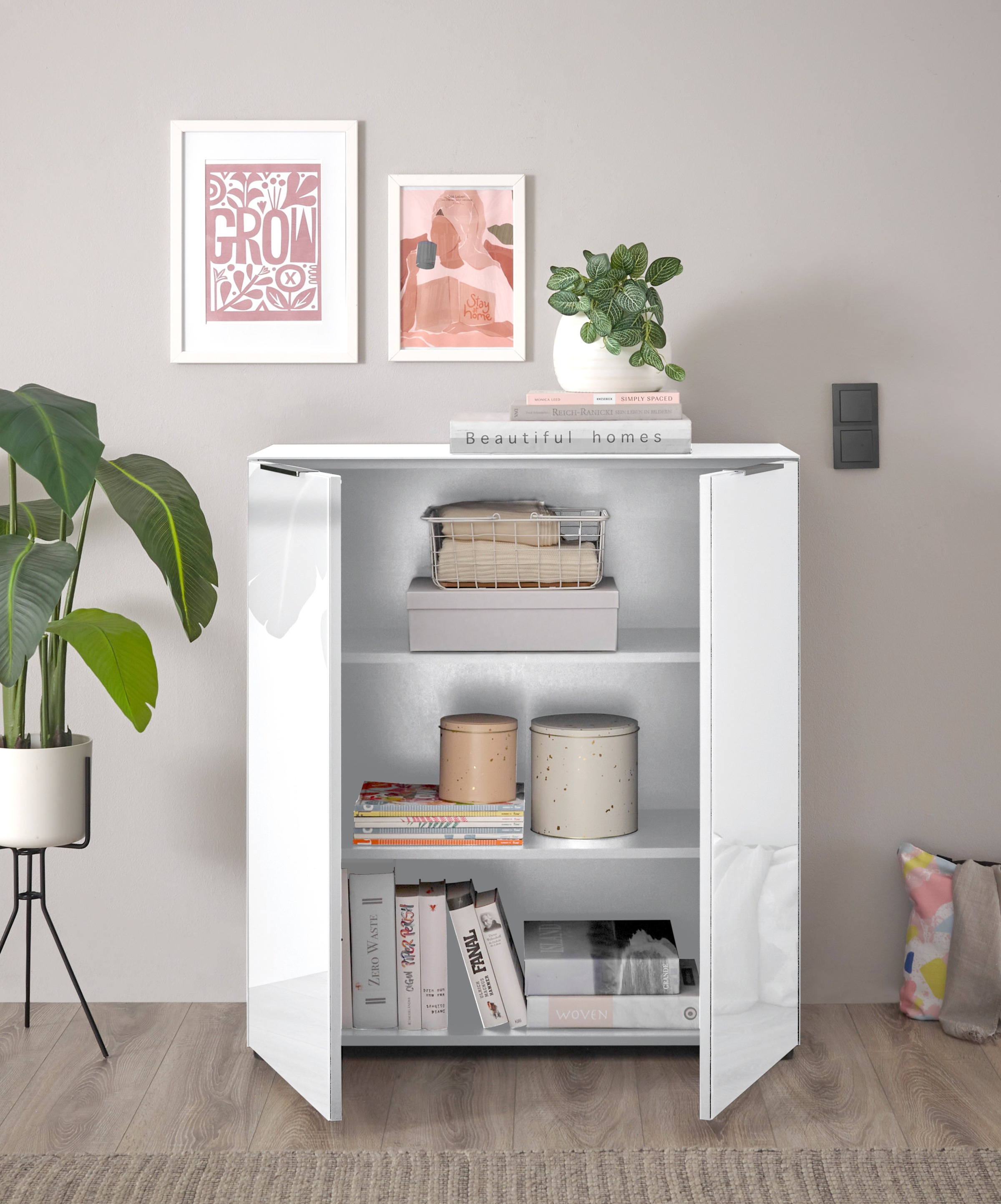 HBZ Kommode »Santorin, BxHxT 90x99x40 cm« 1 Stk. tlg. Breite 90cm, Softclose für Türen, Melaminbeschichtung