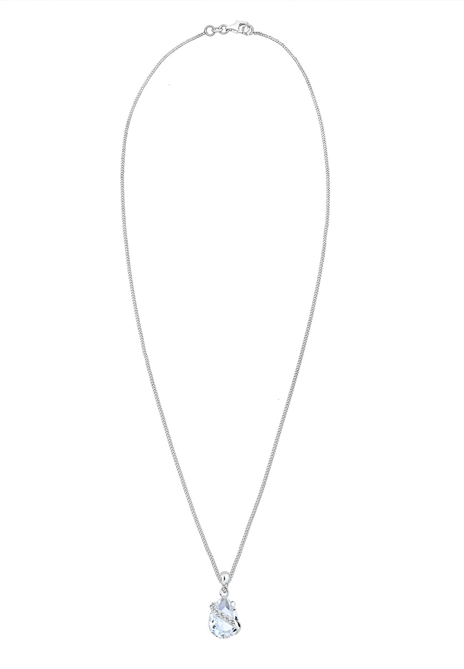 Elli Silberkette »Halskette Tropfen Weiß 925 Sterling Silber, mit Kristallen von Swarovski®«