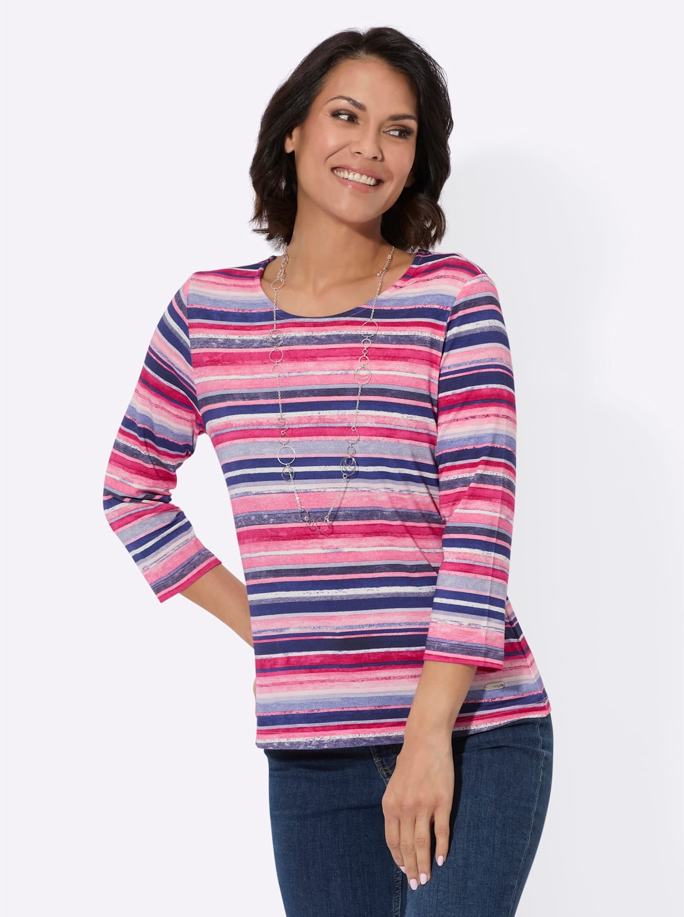 Casual Looks 3/4-Arm-Shirt »Rundhals-Shirt«, (1 tlg.)