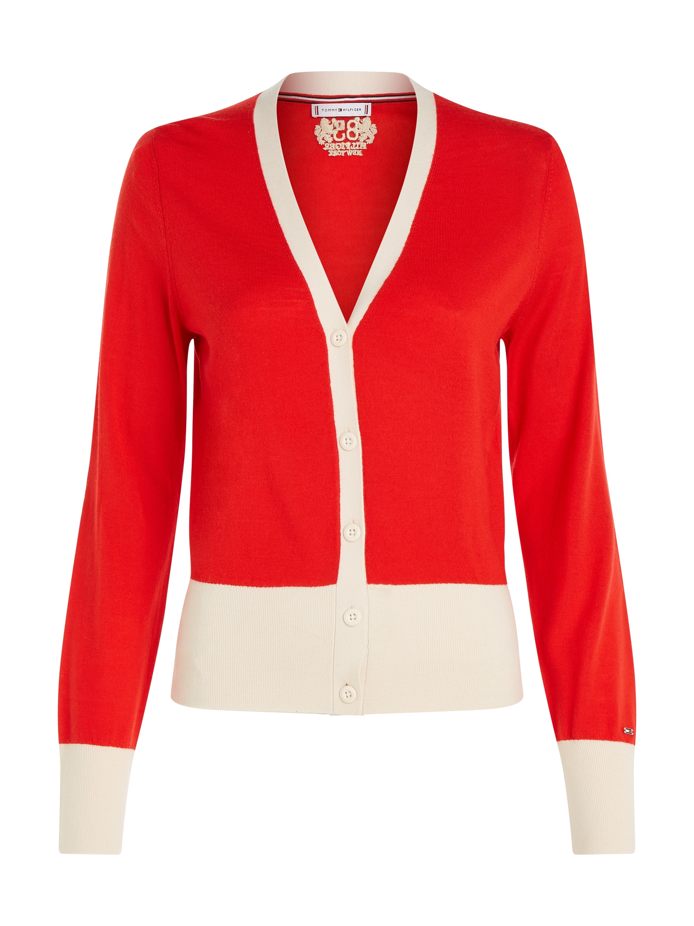 Tommy Hilfiger Strickjacke, mit Dual-Farben-Design