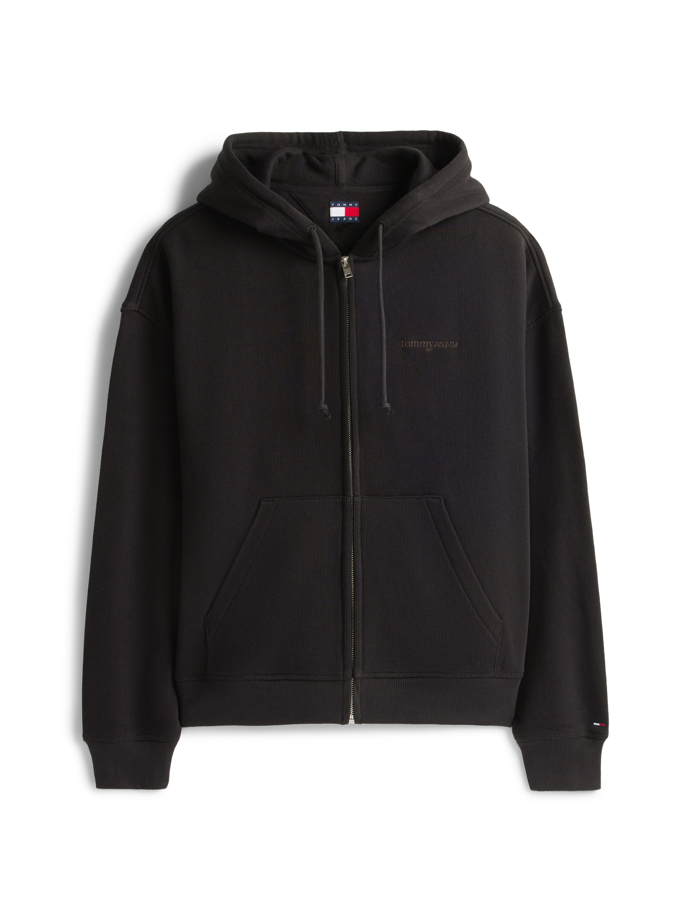 Tommy Jeans Kapuzensweatjacke »TJM 90S SCRIPT RIB FLEECE«