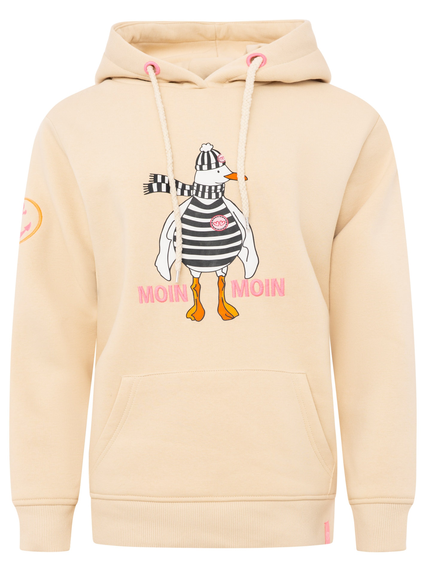 Zwillingsherz Hoodie »"Moin Moin Möwe"«, mit nordischem Gruß, lustiger Möwe, Fronttasche
