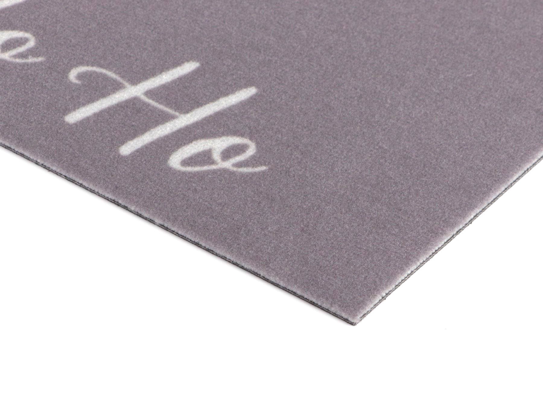 Primaflor-Ideen in Textil Fußmatte »VELVET - HOHOHO«, rechteckig, 5 mm Höhe, Schmutzfangmatte, Weihnachten, mit Spruch, waschbar, rutschhemmend