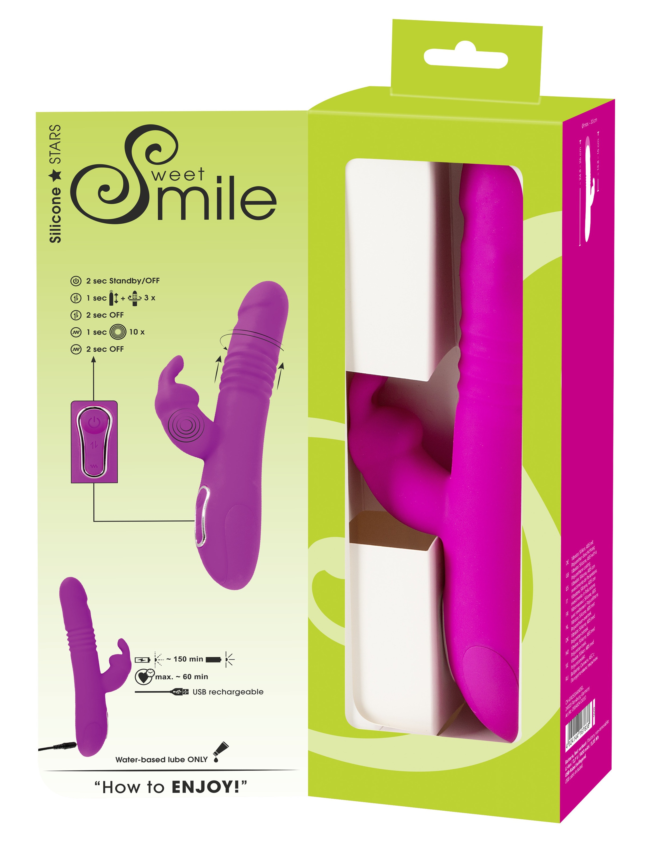Sweet Smile Vibrator »Vibrator mit Stoßfunktion Thrusting Rabbit«