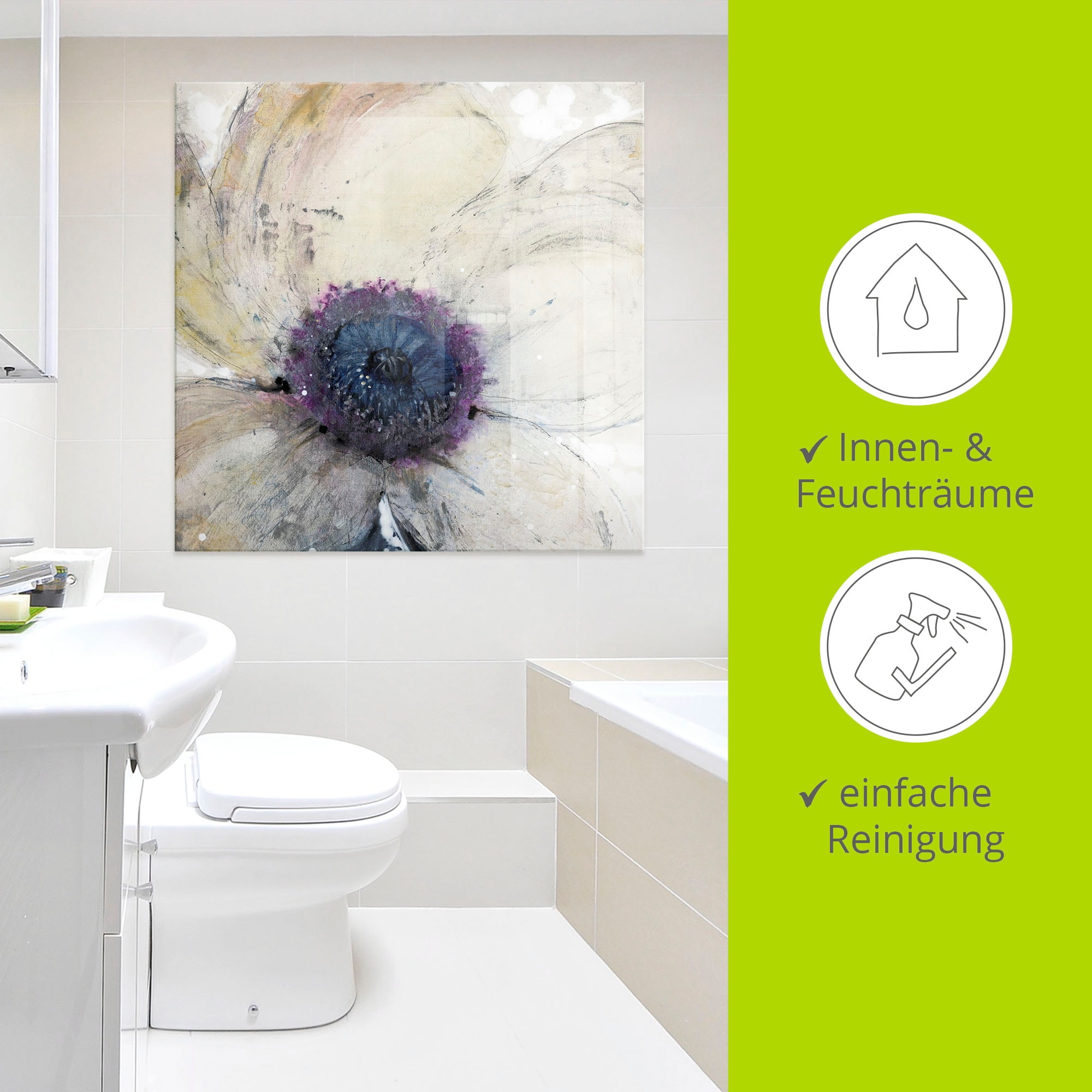 Artland Glasbild »Blumenfluss II« Blumen 1 Stk. tlg. in verschiedenen Größen