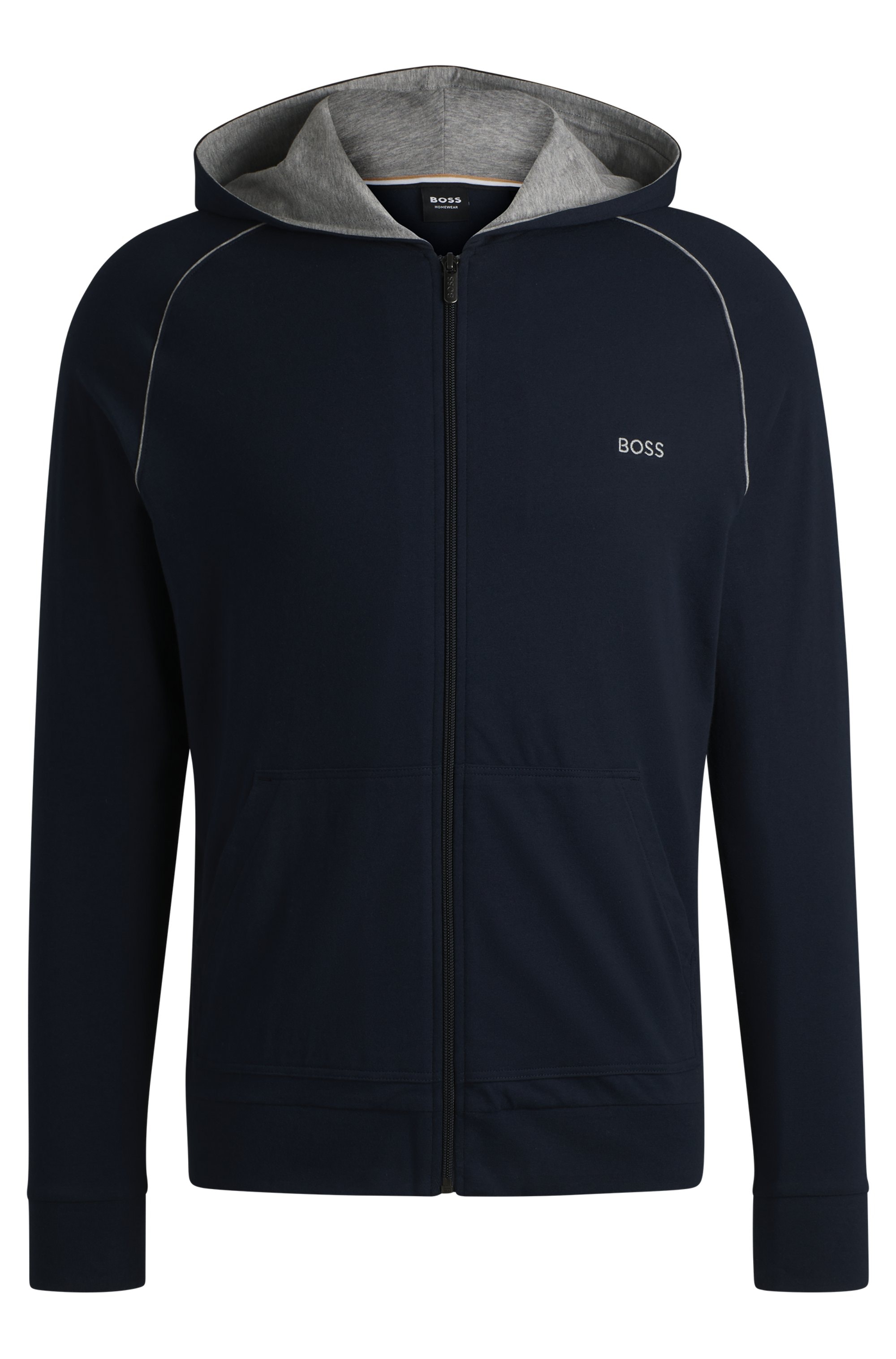 BOSS Kapuzensweatjacke »Mix&Match Jacket H«, mit BOSS Stickerei auf der Brust