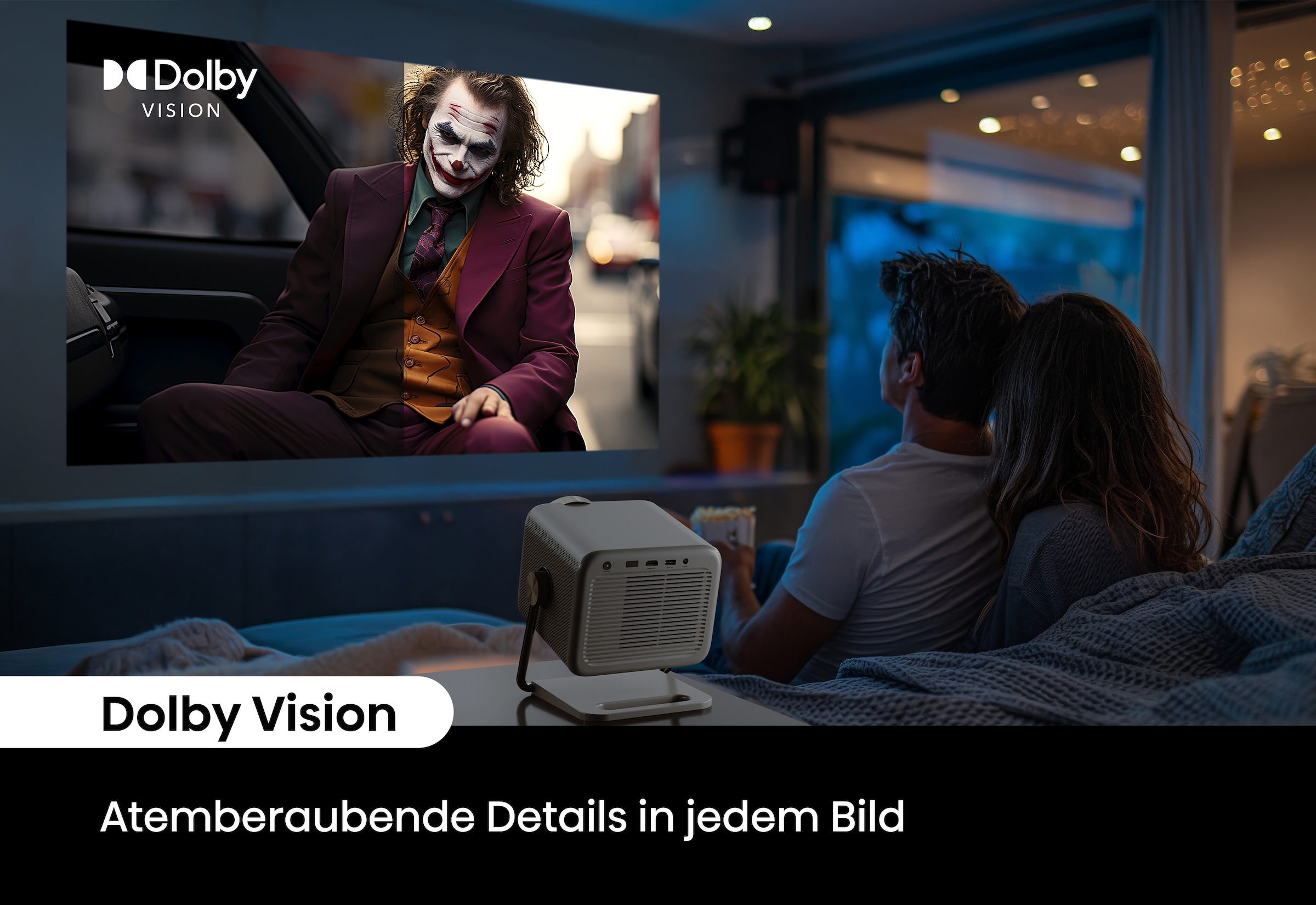 Hisense DLP-Beamer »M2 PRO«, (1000:1), Hisense M2 PRO 4K UHD Laser Mini Projektor