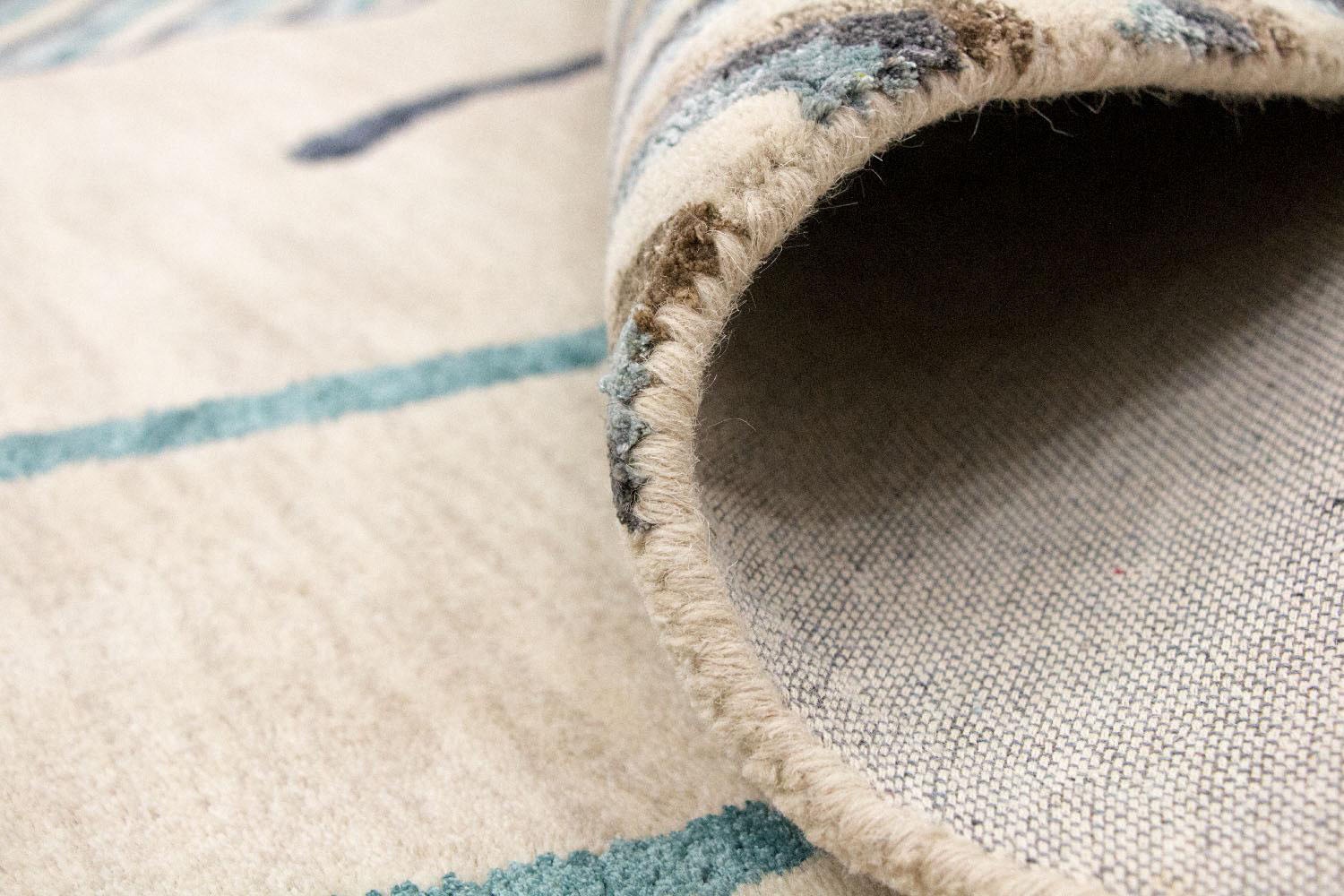 morgenland Wollteppich »Designer Teppich handgetuftet beige«, rechteckig