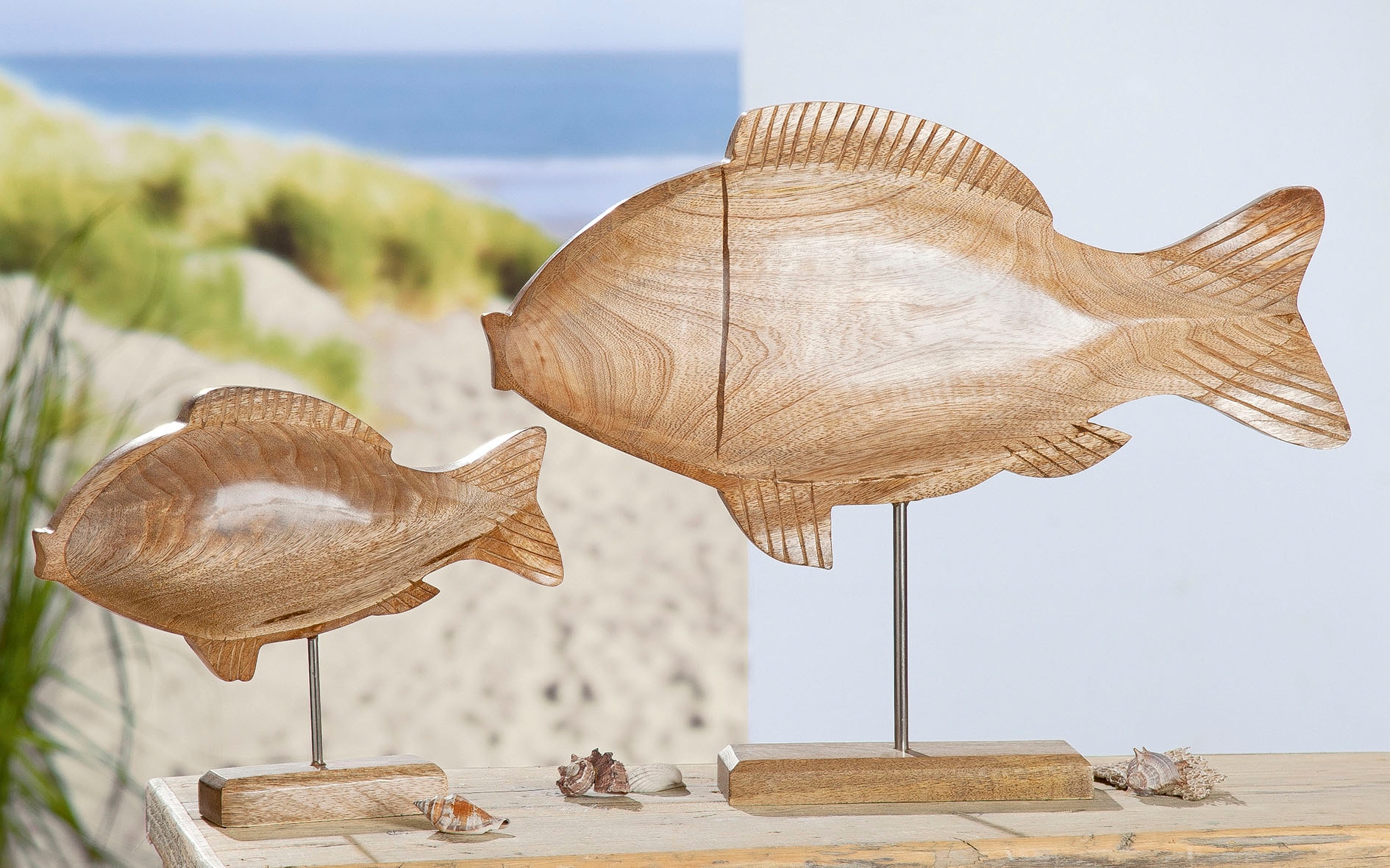 GILDE Dekofigur »Deko Fisch Flip«, Dekoobjekt, Tierfigur, Höhe 39 cm, aus  Holz, Wohnzimmer kaufen im OTTO Online Shop
