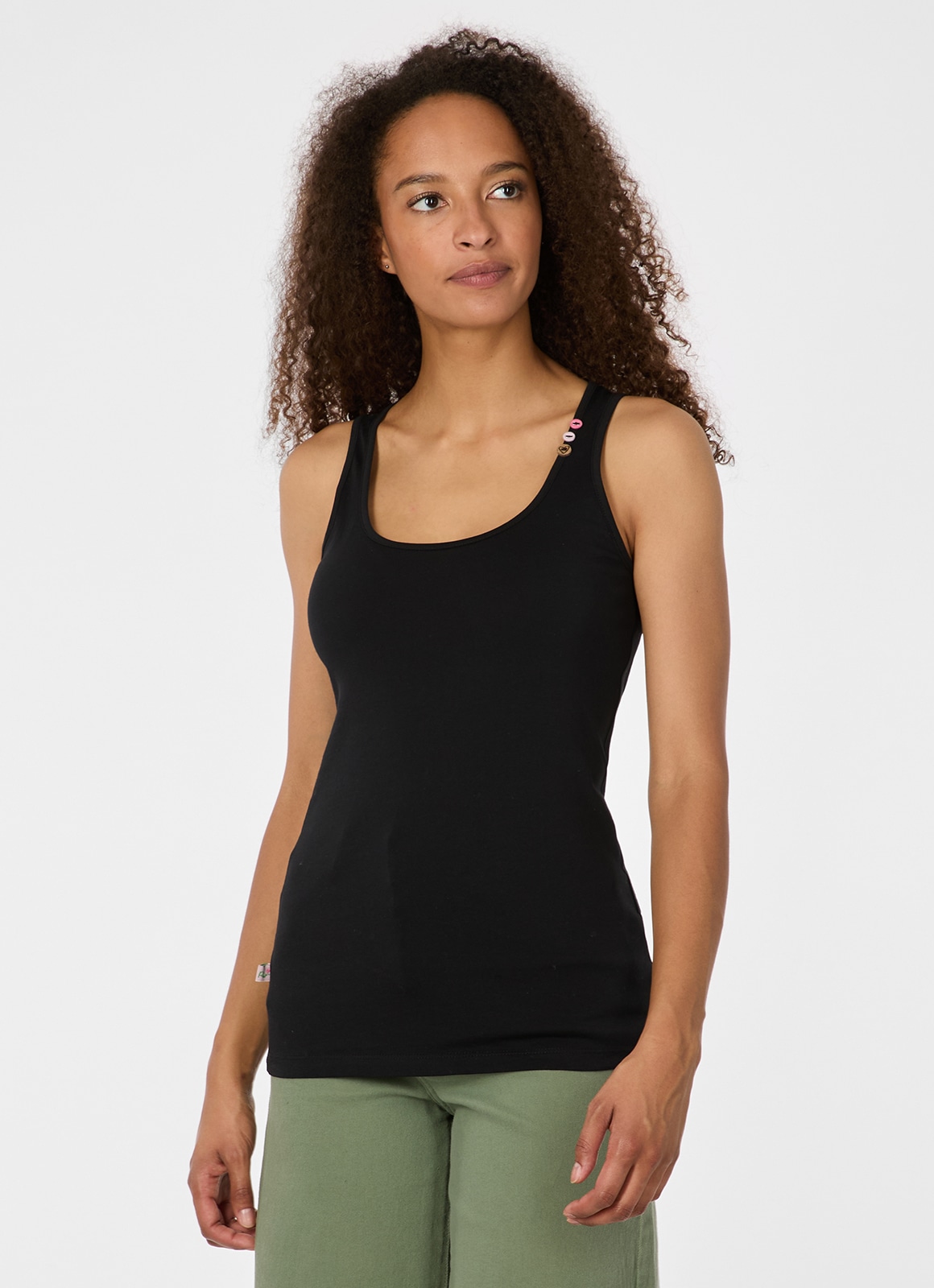 Ragwear Tanktop »FLLOUKIA GOTS« Bestseller aus Single Jersey mit softem Finish und Knöpfen