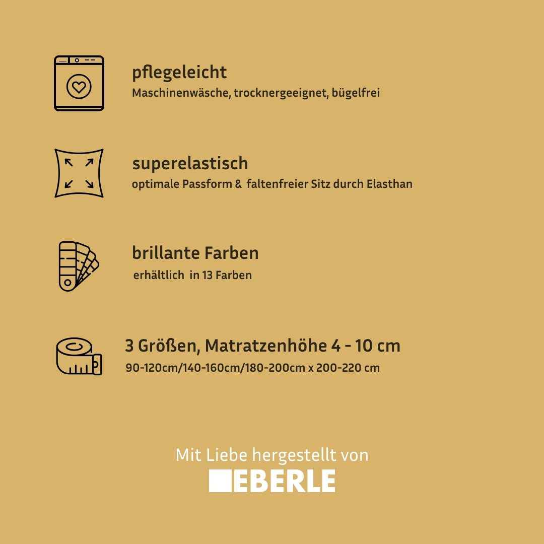 bellana Spannbettlaken »Jersey-Elasthan deluxe in Gr. 90x200, 140x200 oder 180x200, für Topper«, aus Baumwolle, für Matratzen bis 10 cm Höhe, Bettlaken, Spannbetttuch