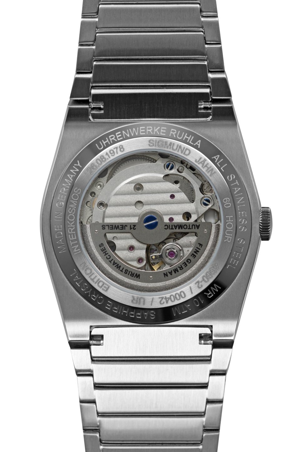 ruhla Automatikuhr »Space Control Automatik«, Herrenuhr, Datum, Leuchtzeiger, Saphirglas, Made in Germany